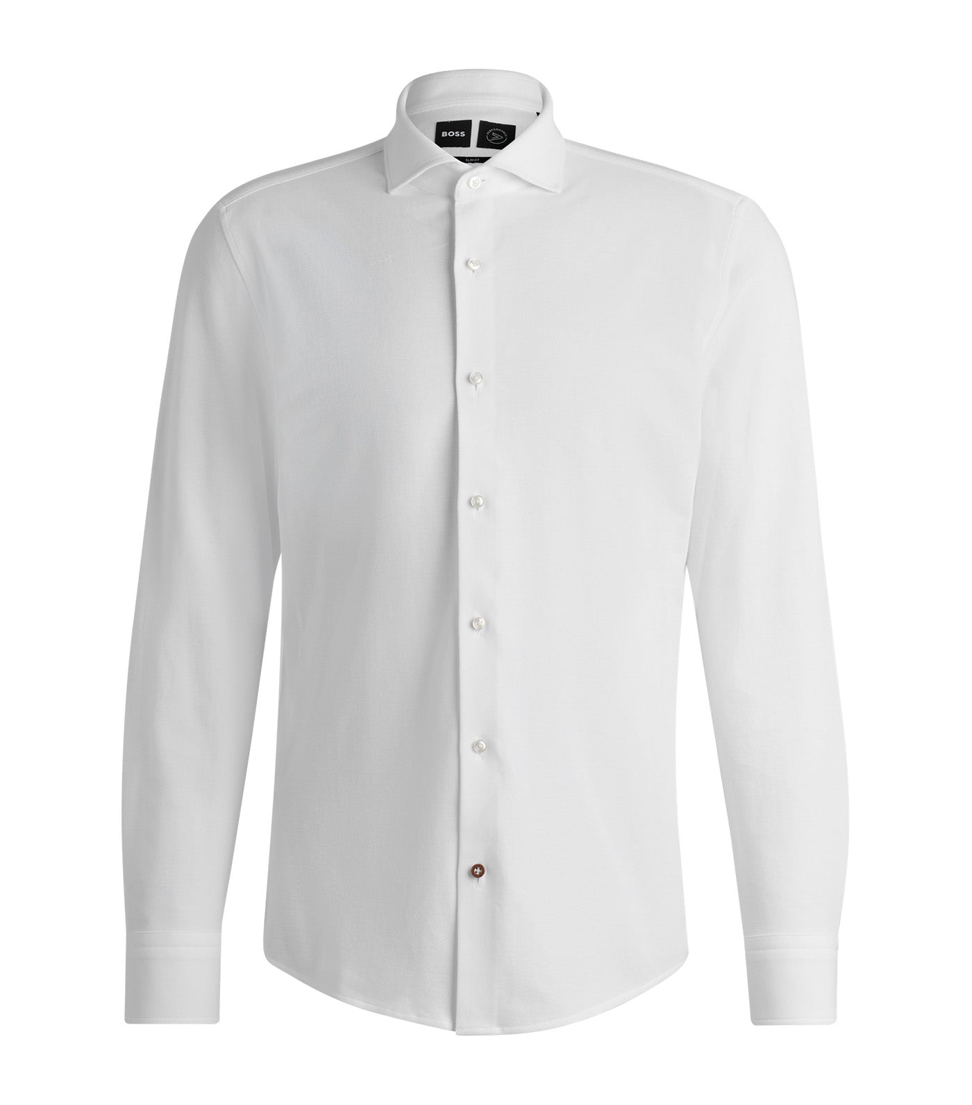 Slim-Fit Shirt in Cotton-Piqué Jersey