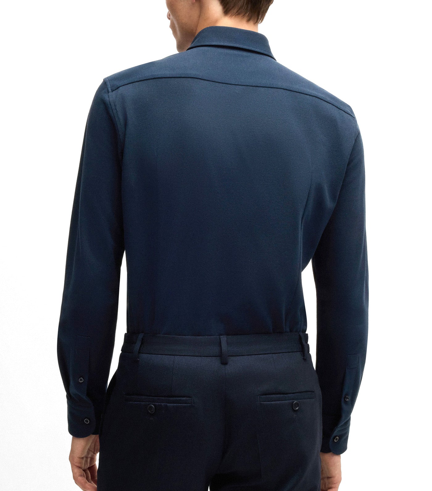 Slim-Fit Shirt in Cotton-Piqué Jersey