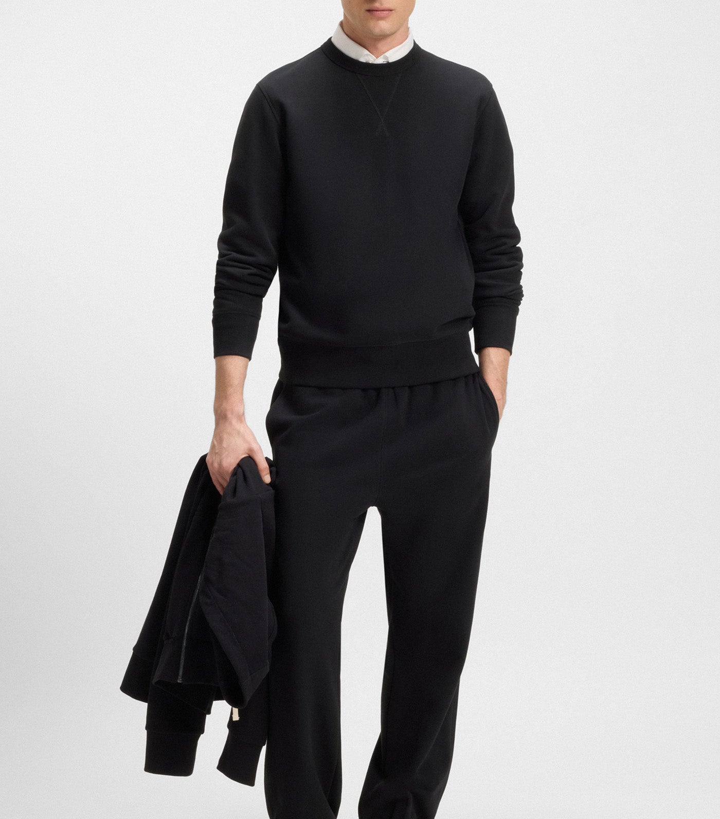 Beckham x BOSS Sweatshirt in Cotton Terry Black