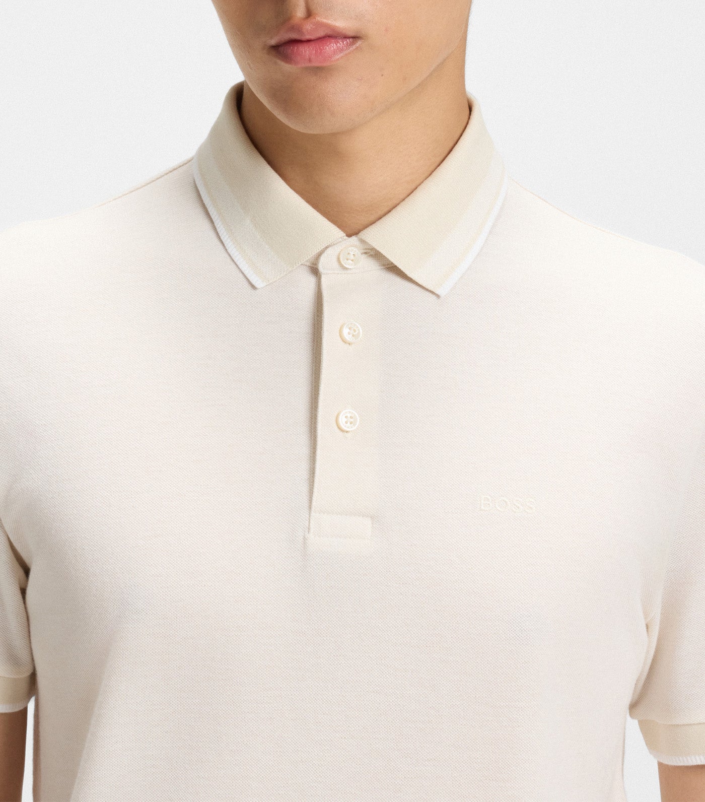 Oxford Cotton Piqué Polo Shirt with Logo Detail