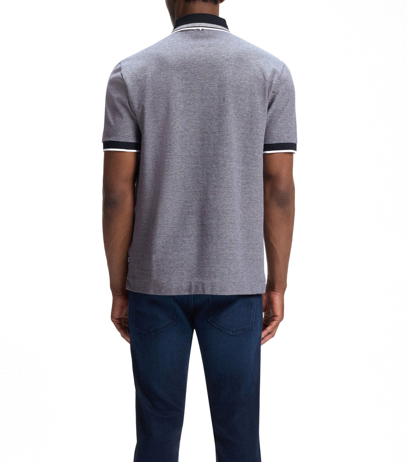 Oxford Cotton Piqué Polo Shirt with Logo Detail