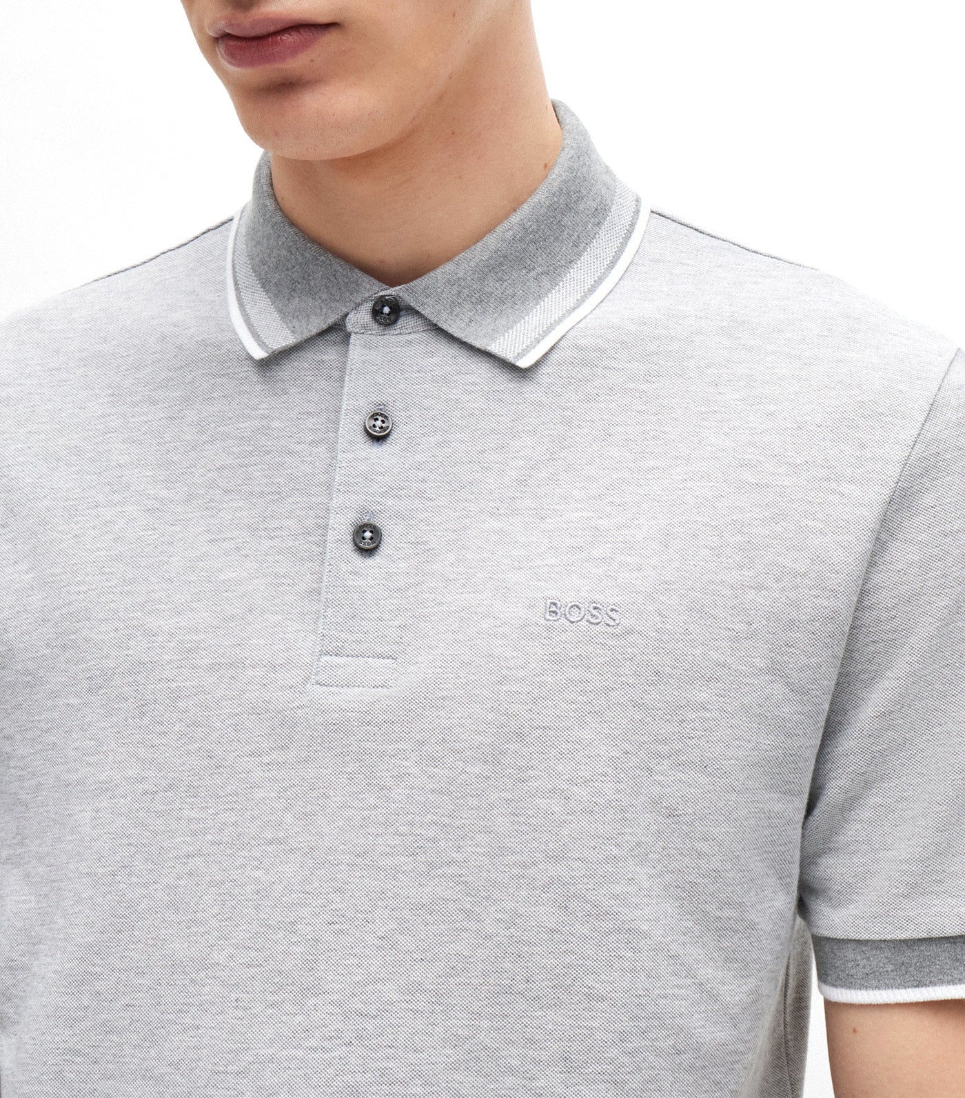 Oxford Cotton Piqué Polo Shirt with Logo Detail