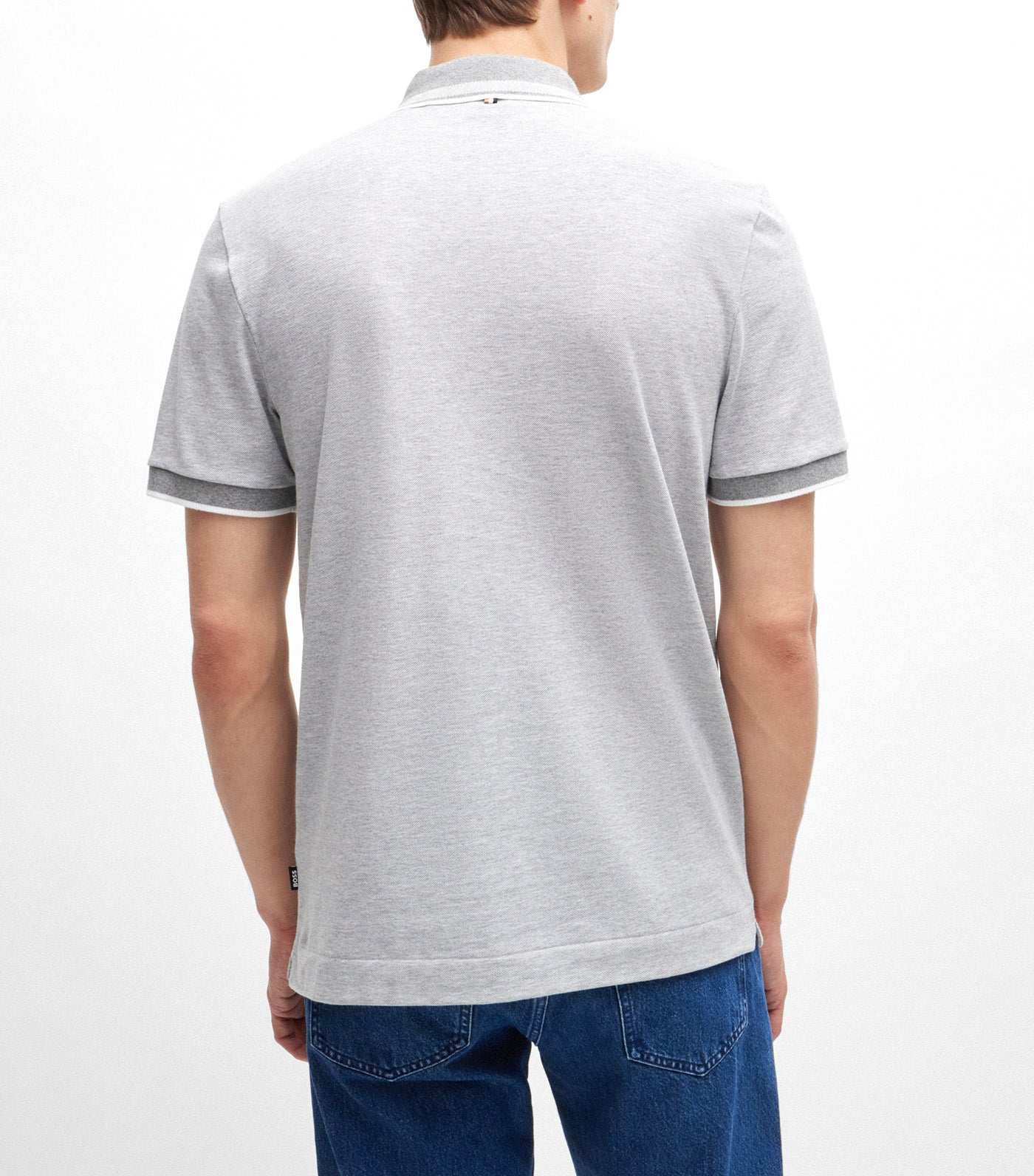 Oxford Cotton Piqué Polo Shirt with Logo Detail