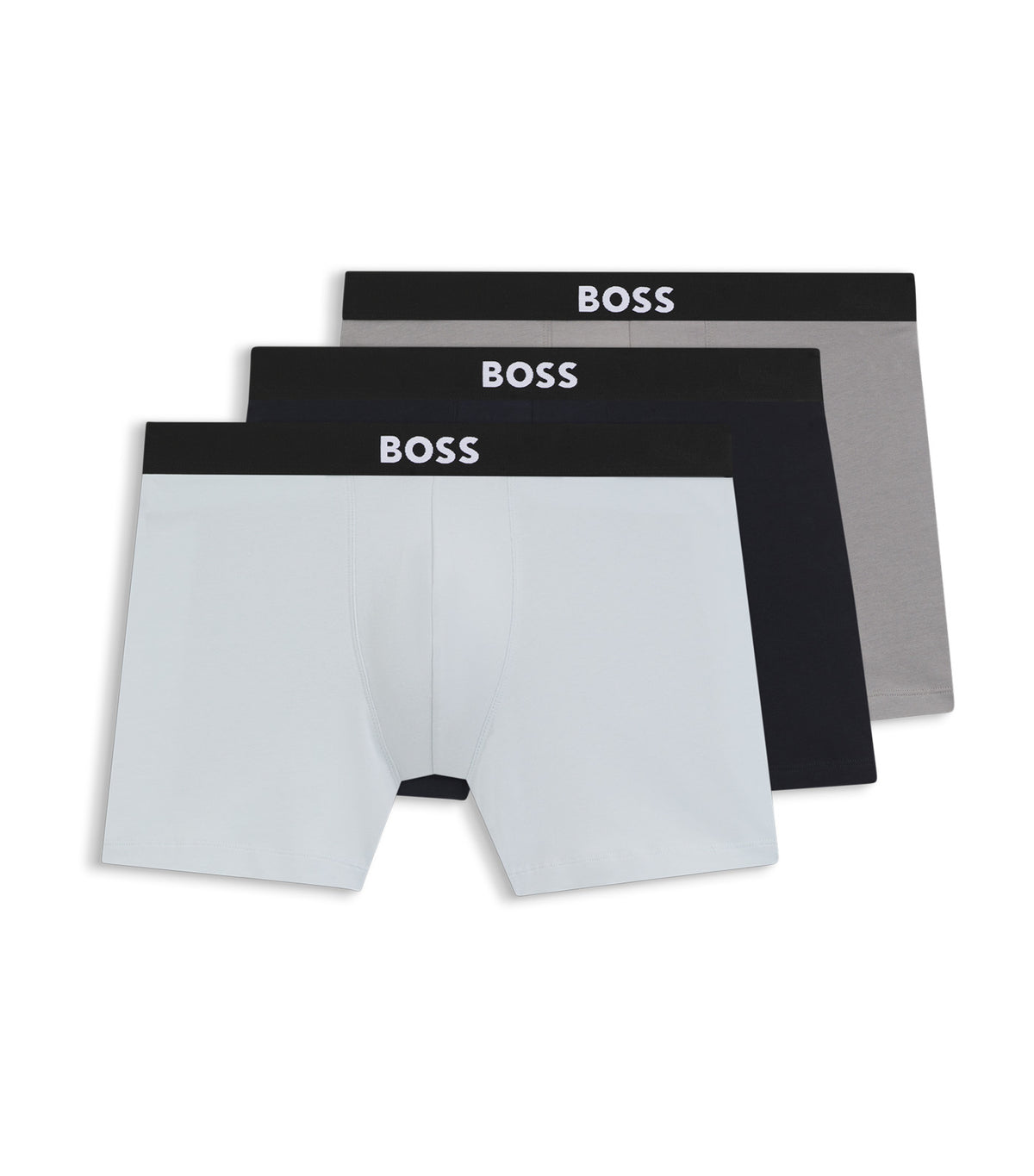 Three-Pack of Boxer Briefs in Stretch Cotton Blue