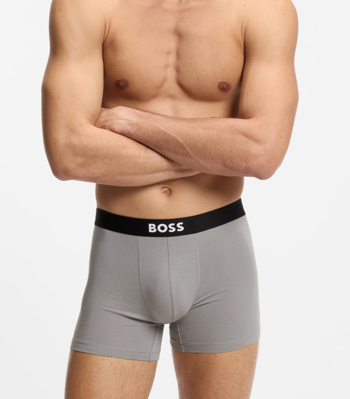 Three-Pack of Boxer Briefs in Stretch Cotton Blue