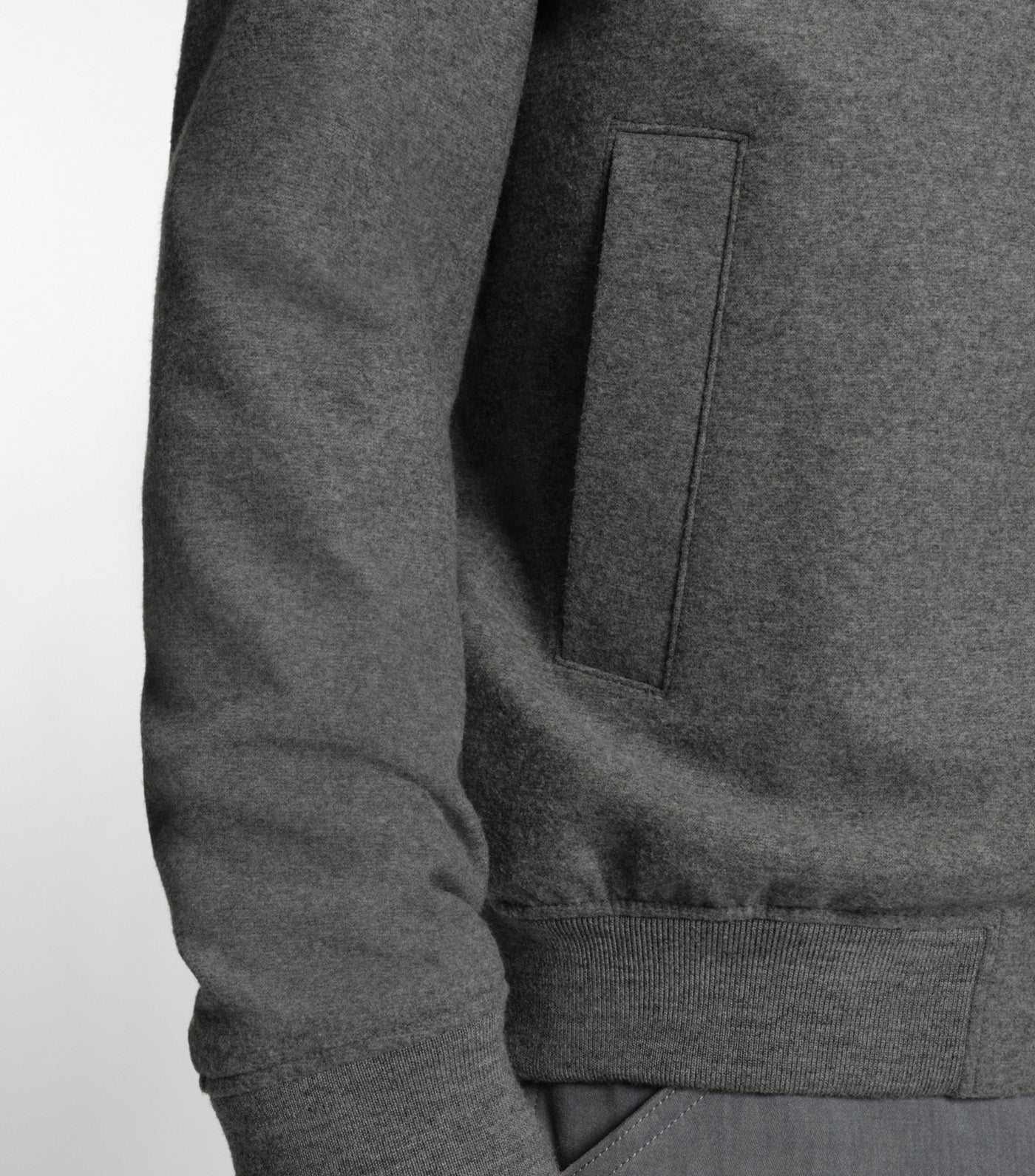 Slim-Fit Jacket in Brushed Stretch Flannel Gray