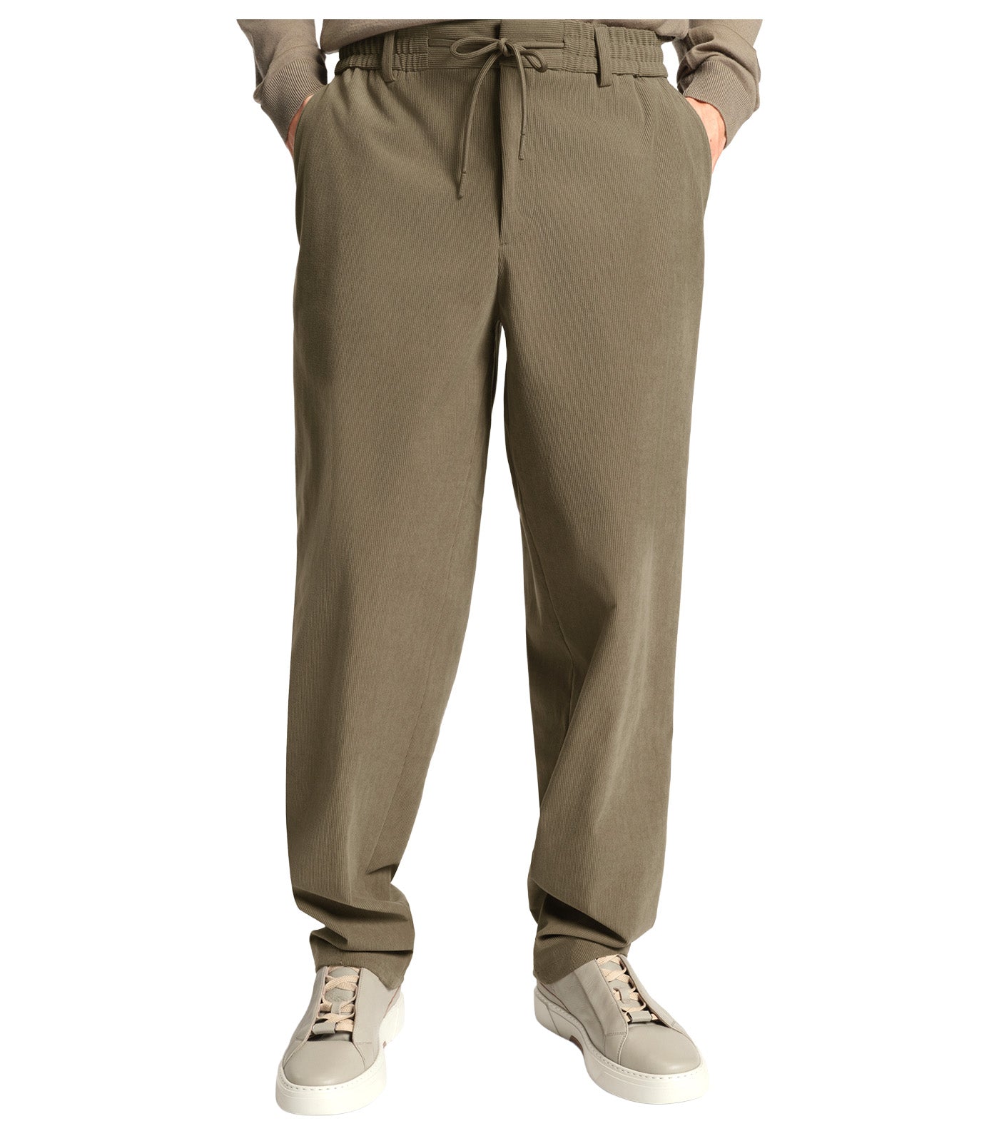 Relaxed-Fit Trousers in Performance Corduroy Brown
