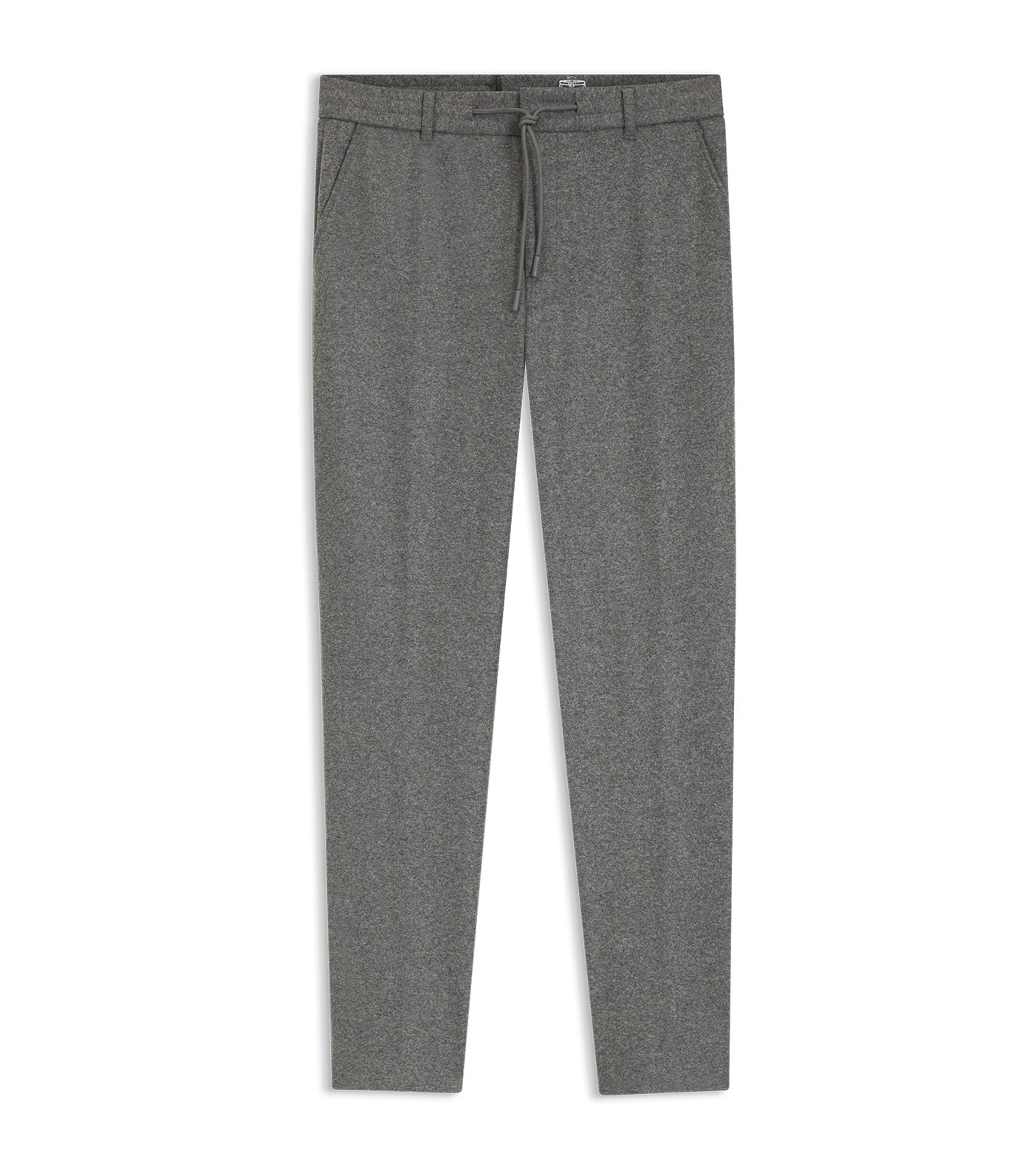 Tapered-Fit Trousers in Brushed Stretch Flannel Gray