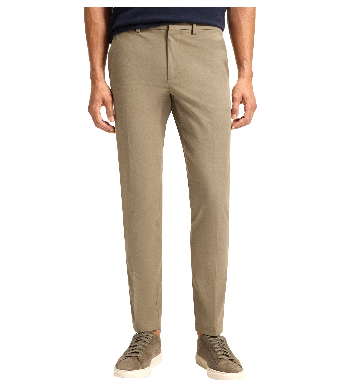 Slim-Fit Trousers in a Stretch-Cotton Blend Brown