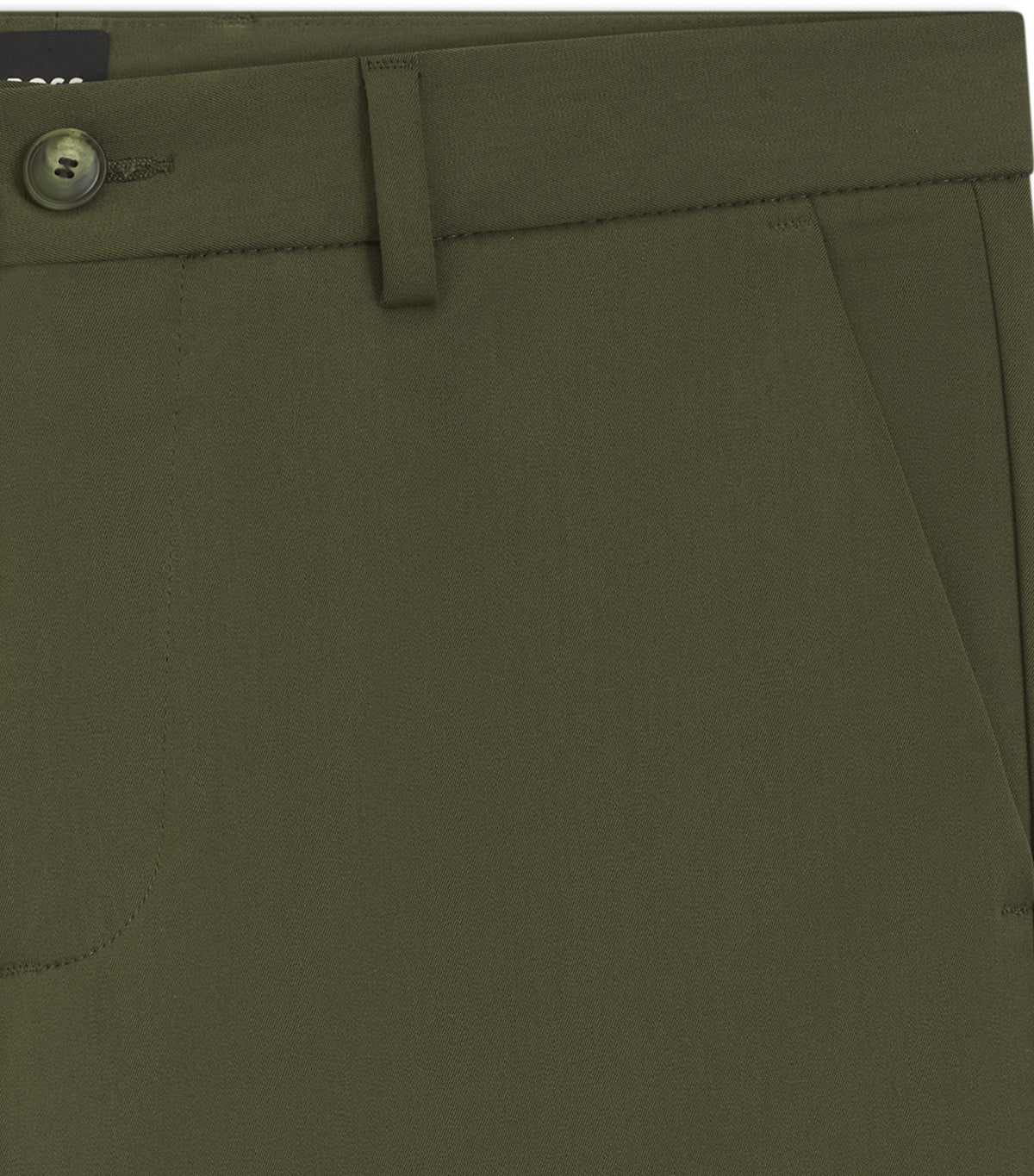 Slim-Fit Trousers in a Stretch-Cotton Blend Green