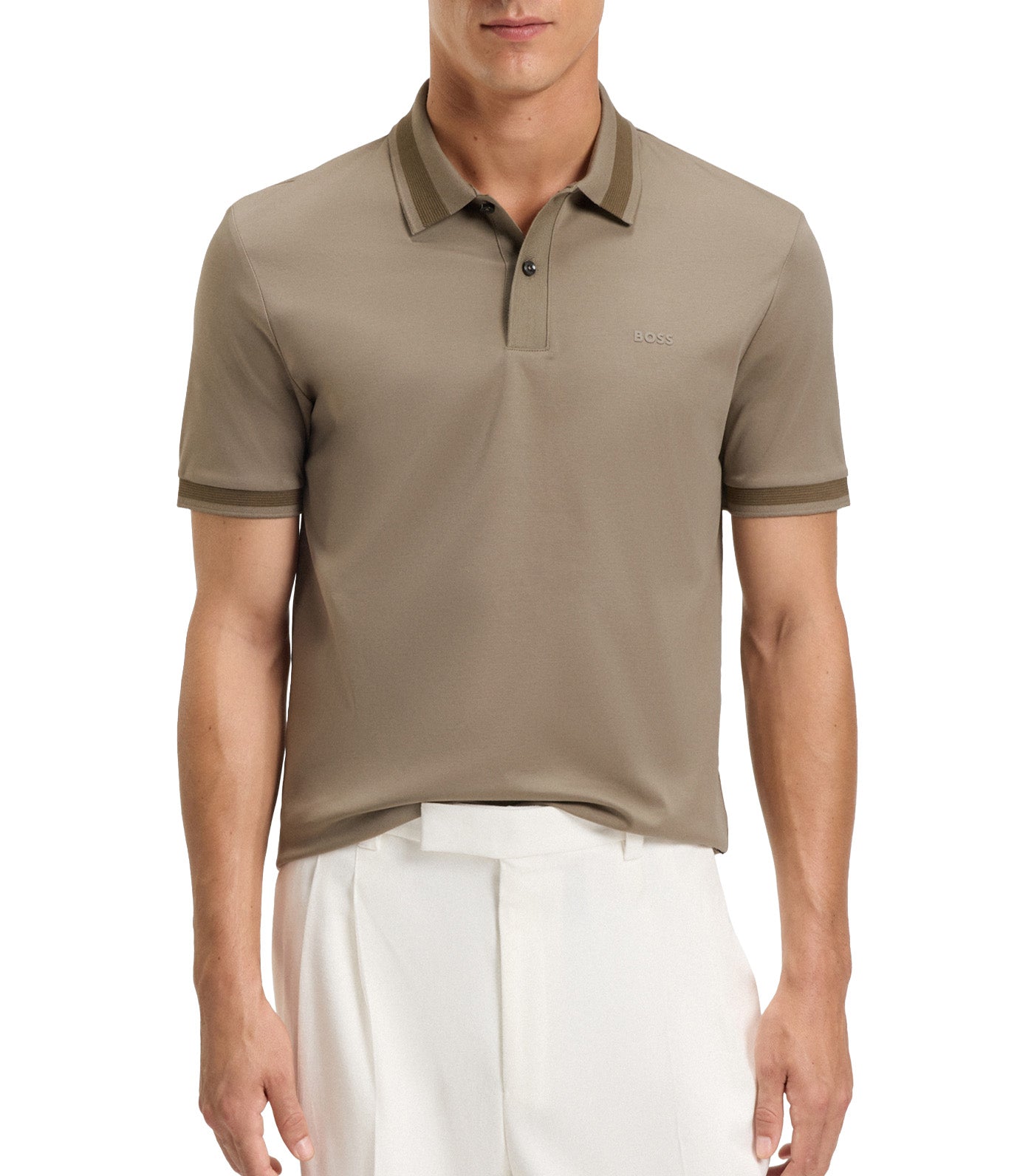 Mercerized-Cotton Slim-Fit Polo Shirt with Structured Trims
