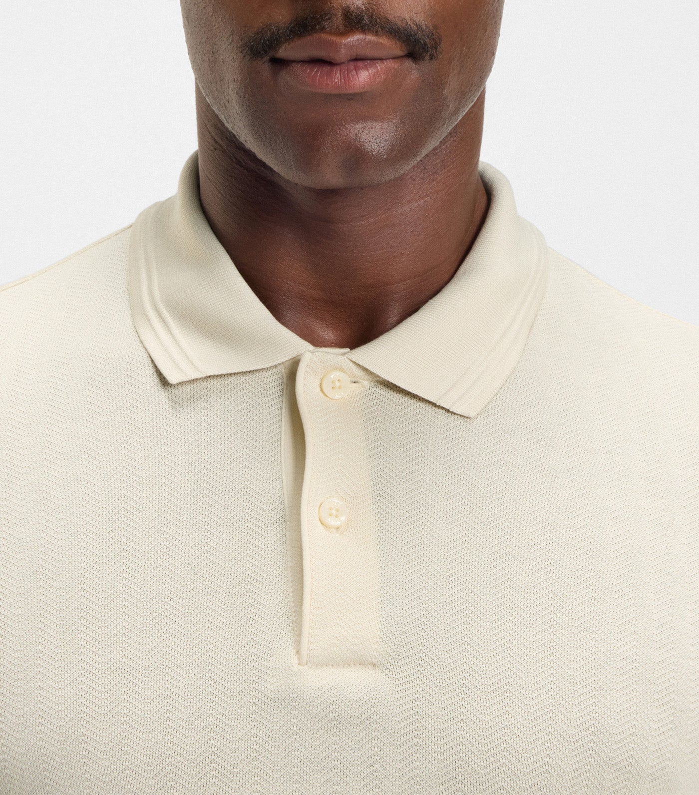 Cotton Polo Shirt with Herringbone Structure