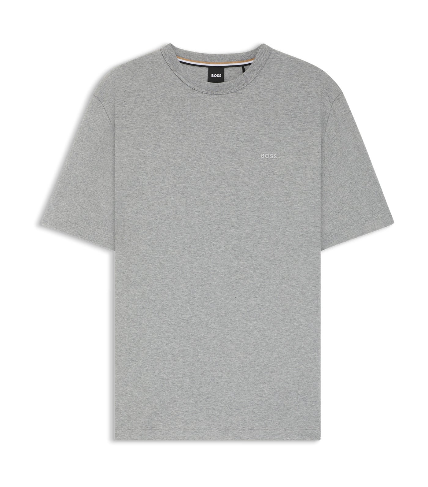 Cotton-Jersey T-Shirt with Tonal Logo Silver