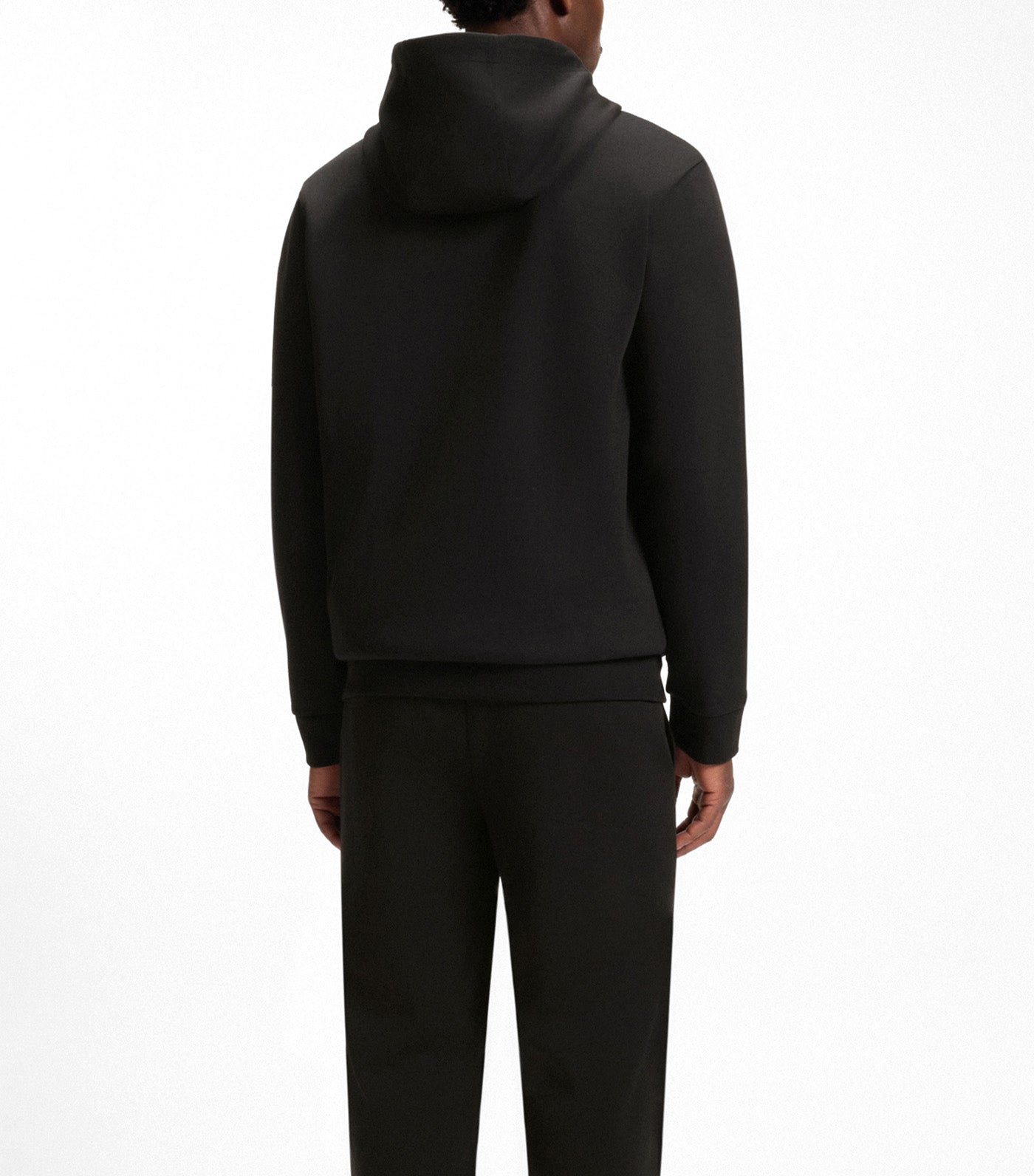Cotton-Blend Zip-Up Hoodie with Double B Monogram Black