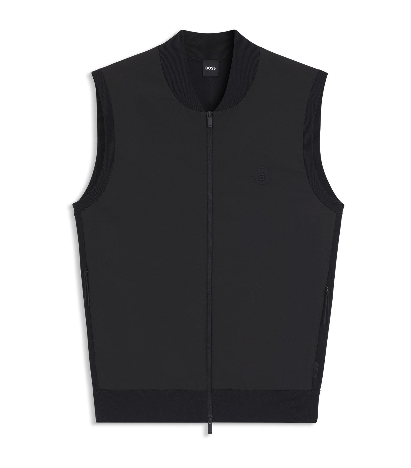 Regular-Fit Gilet with Weather Protection Black