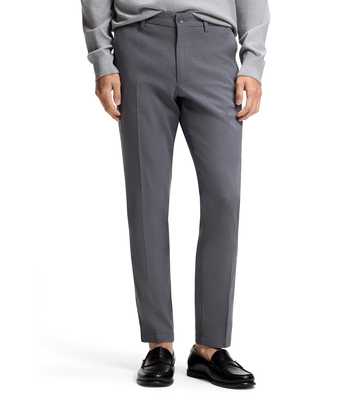 Slim-Fit Trousers in Stretch-Cotton Dobby
