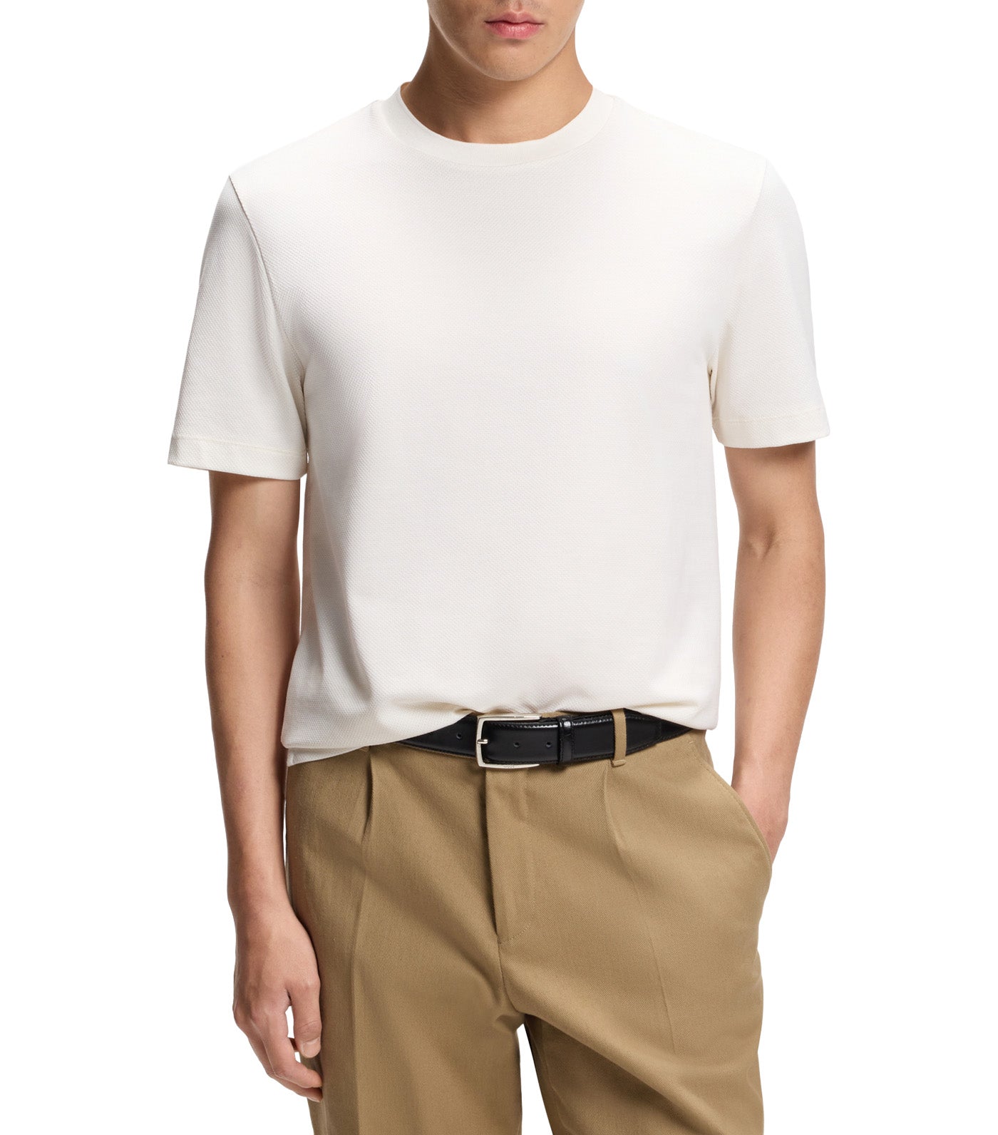 Cotton T-Shirt with Bubble Structure
