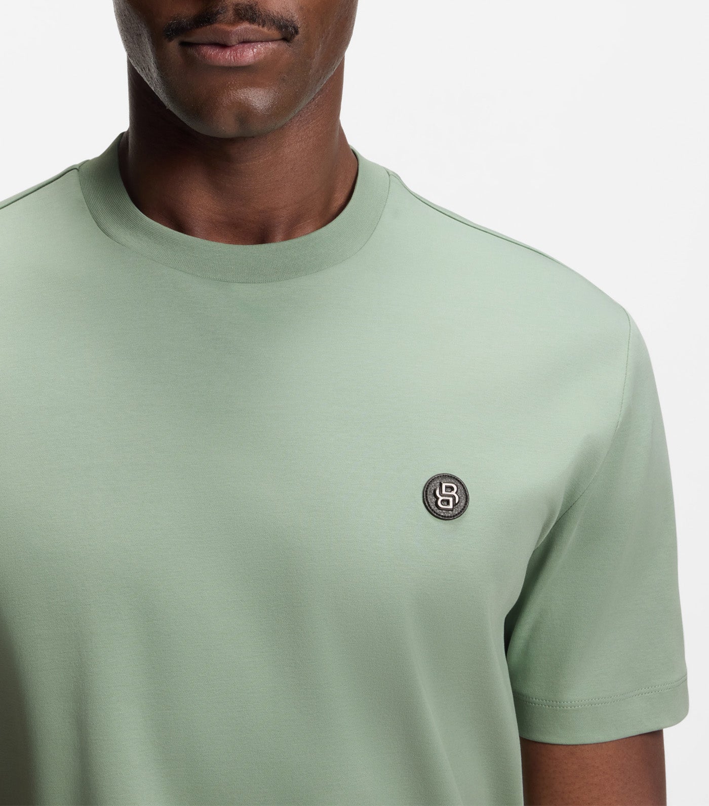 Mercerised-Cotton T-Shirt With Double B Monogram