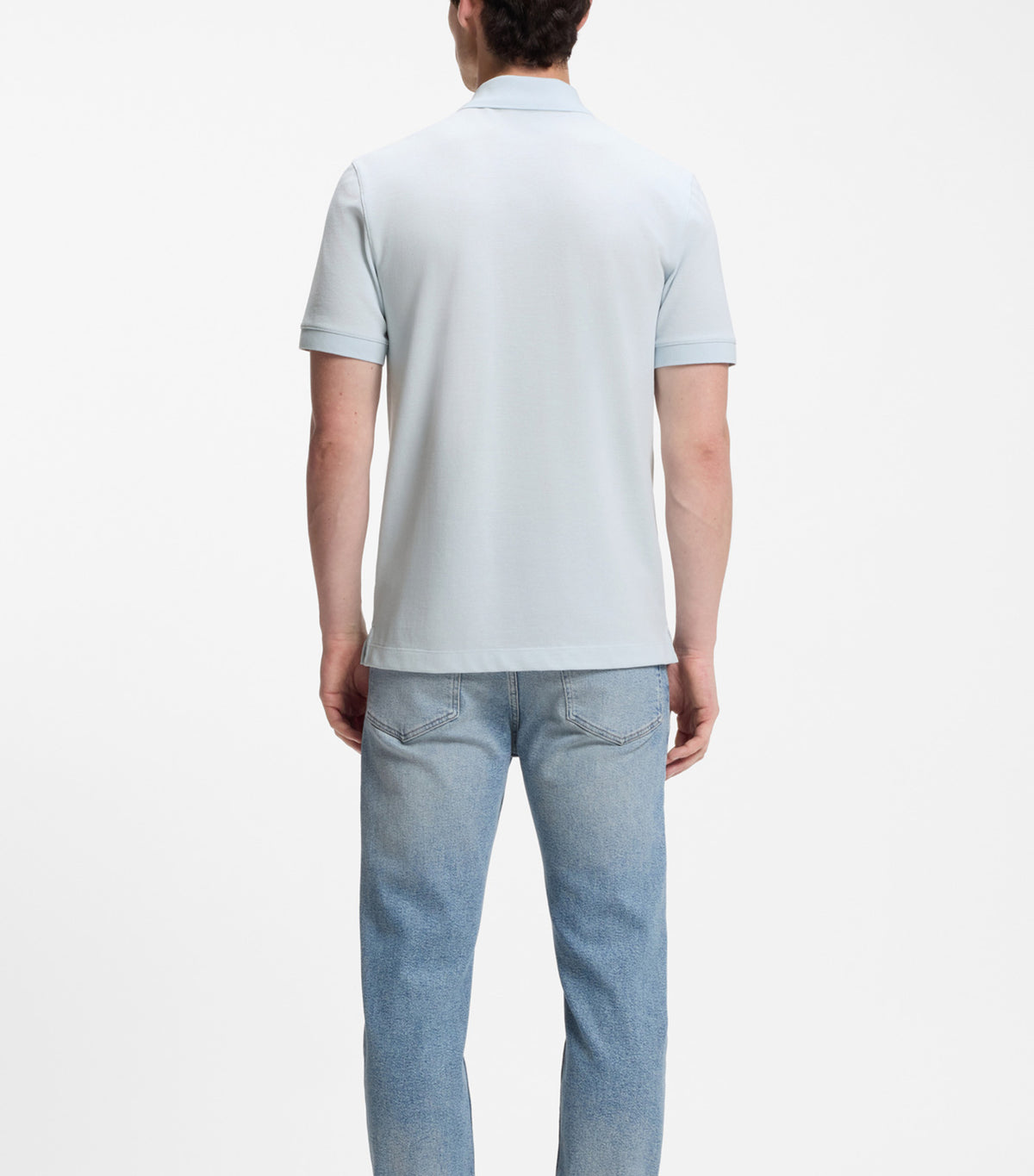 Pallas Polo Shirt in Cotton Piqué with Embroidered Logo Blue