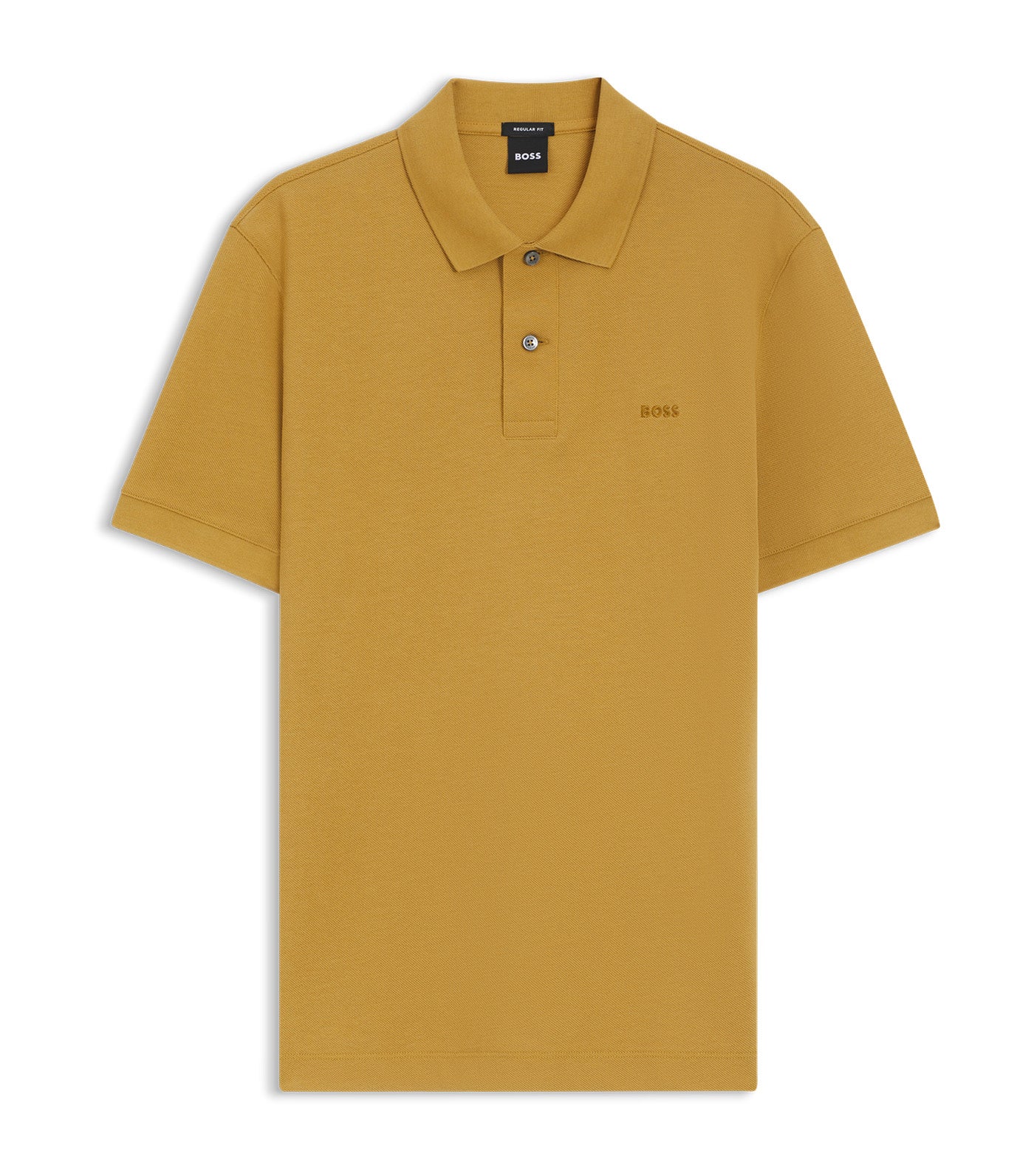 Pallas Polo Shirt in Cotton Piqué with Embroidered Logo Gold