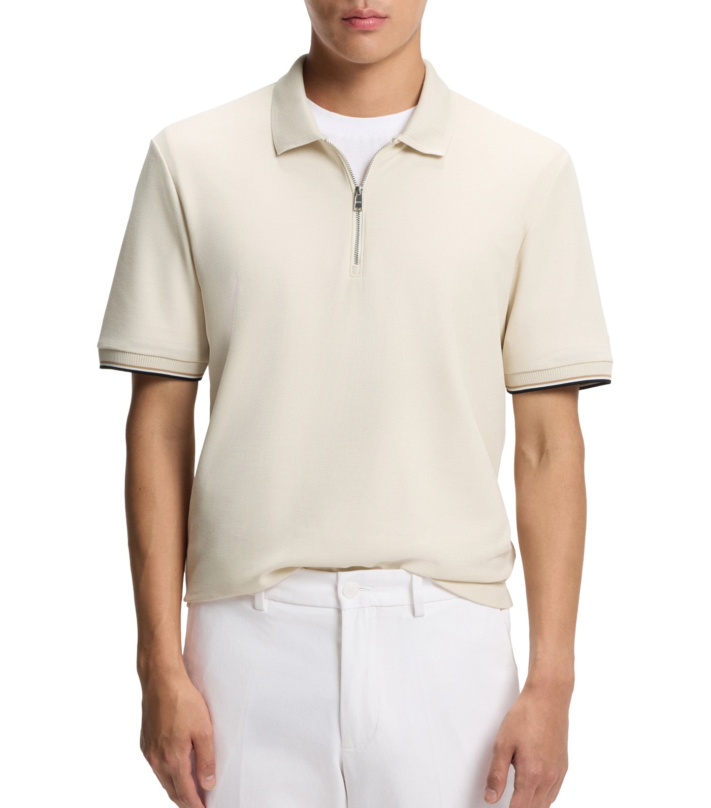 Cotton-Piqué Polo Shirt With Zip Neck