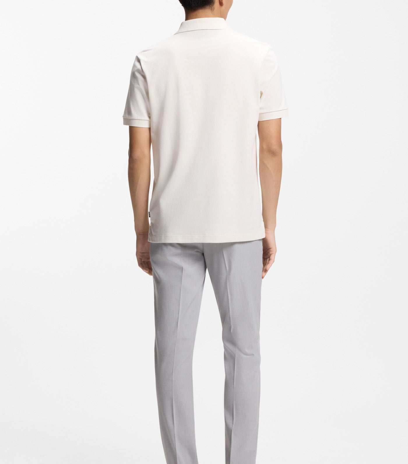 Cotton Polo Shirt With Bubble Structure