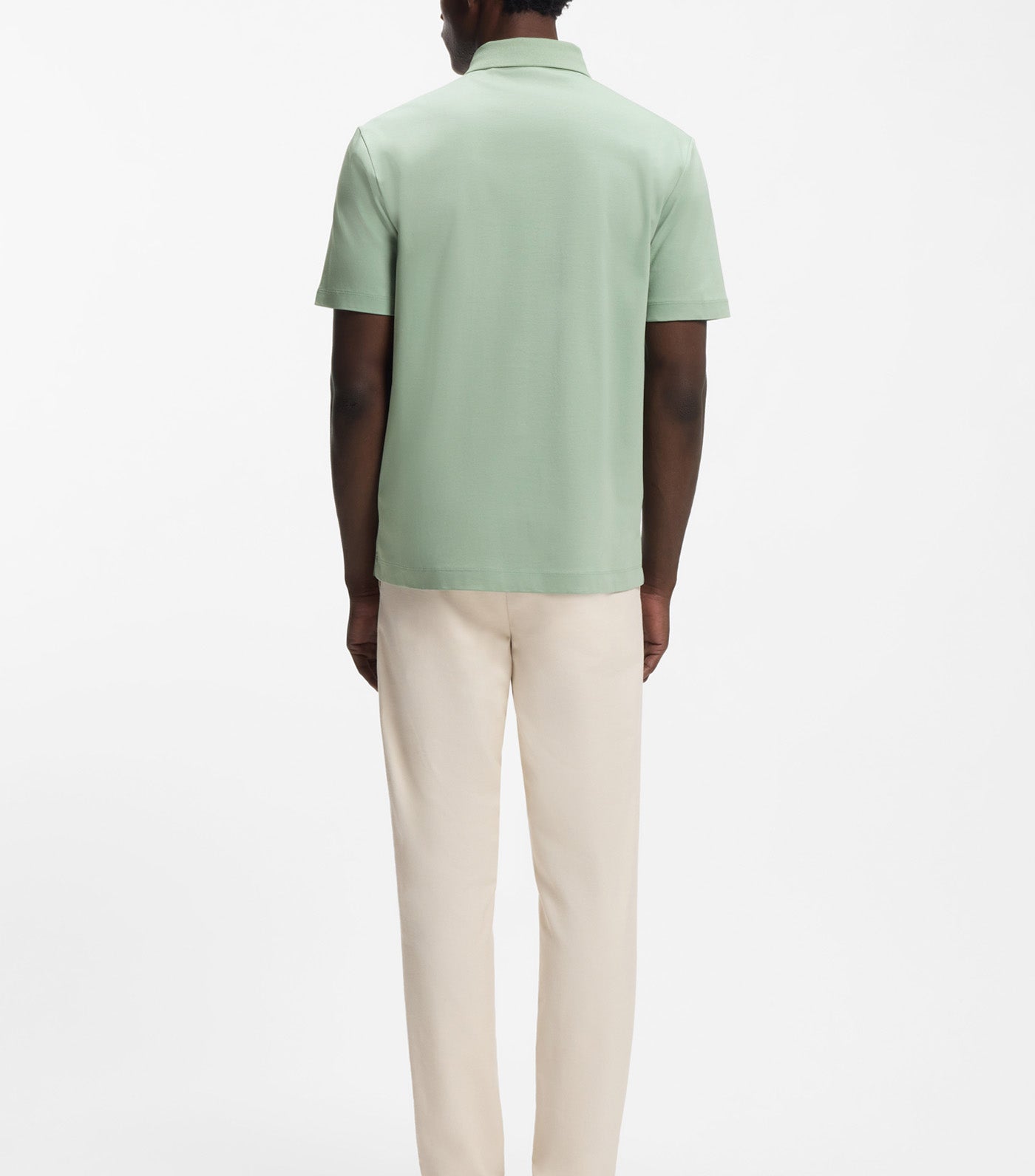 Mercerised-Cotton Polo Shirt With Double B Monogram Green