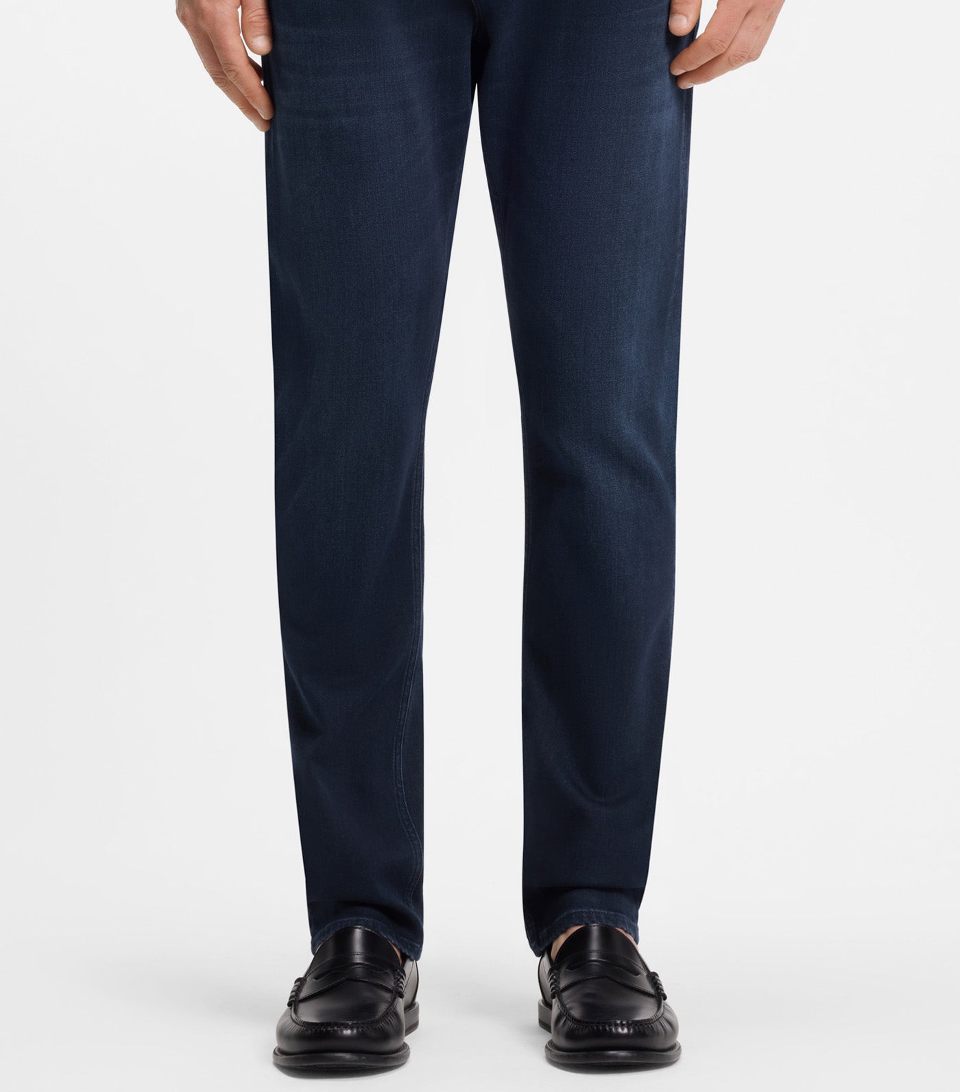 Slim-Fit Jeans in Stretch Cotton Blend Dark Blue