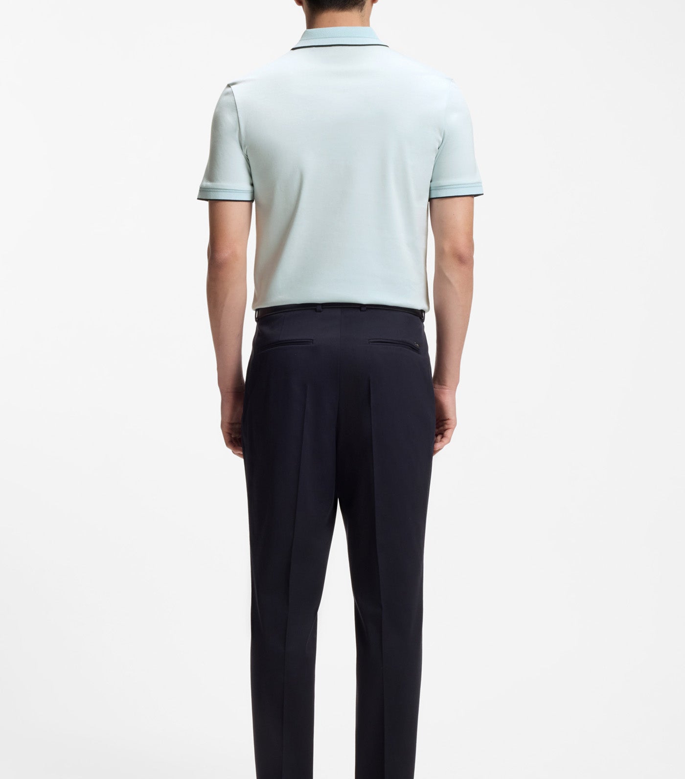 Slim-Fit Polo Shirt In Mercerised Cotton Blue