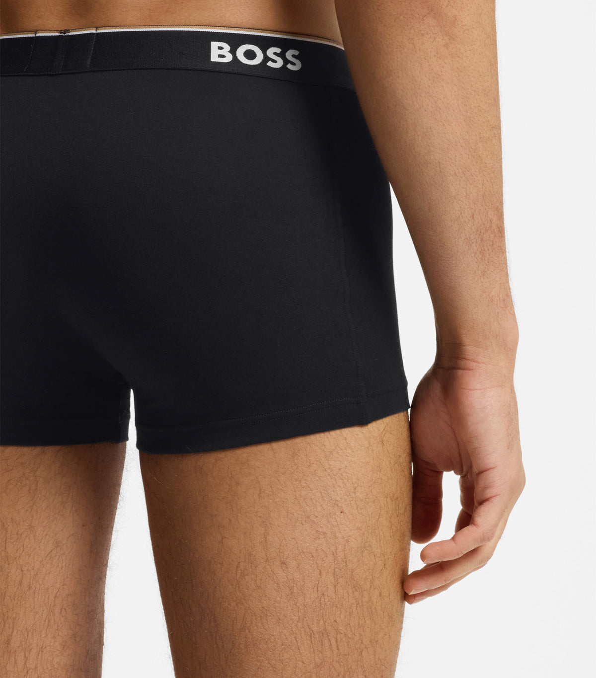 Three-pack Of Trunks With Logo Waistbands Gray