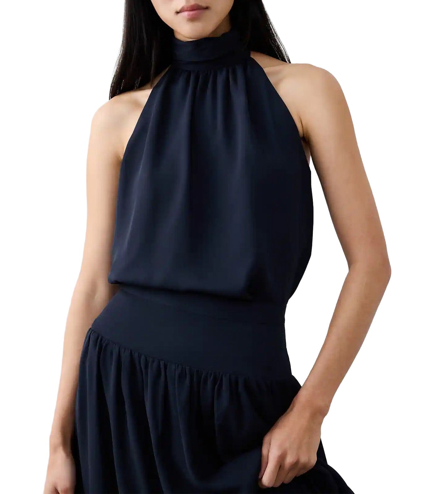 Banana Republic Halter Top Preppy Navy