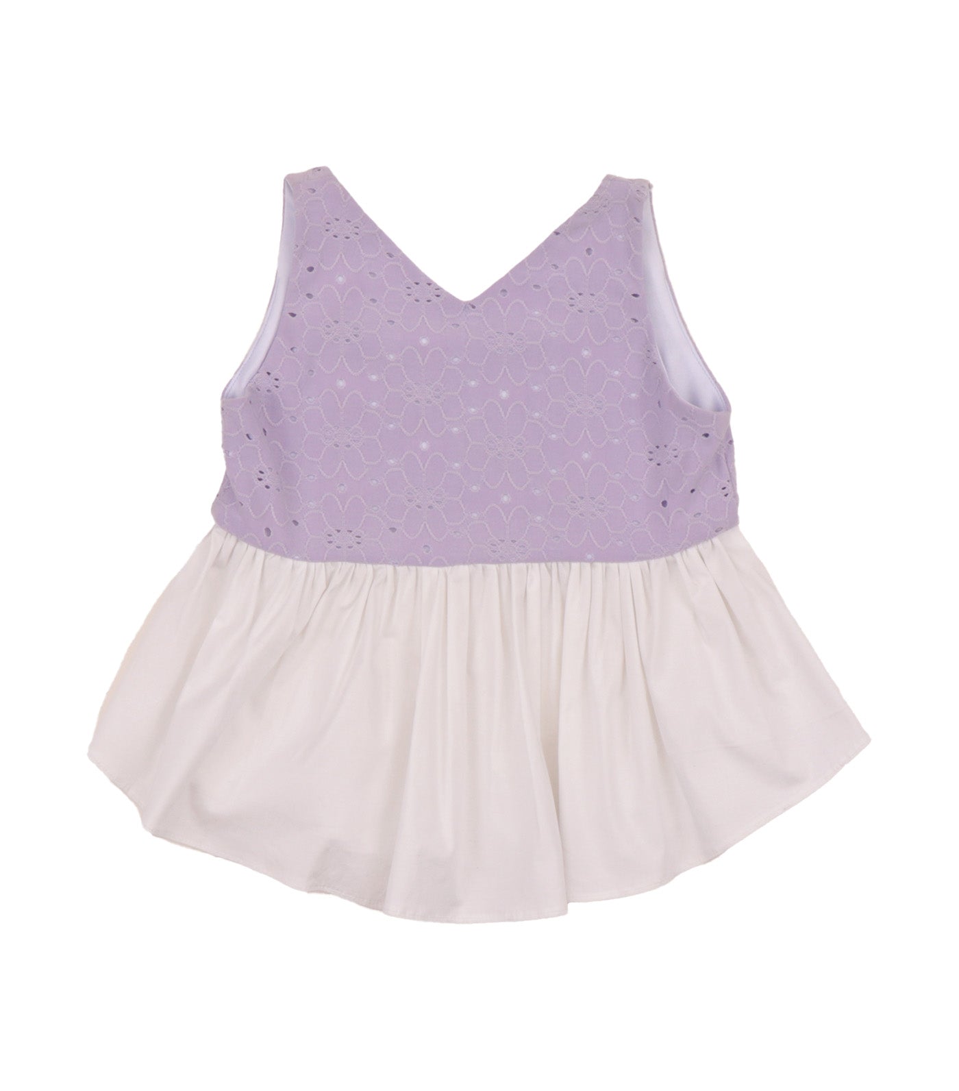 Brielle V-Neck Gathered Top Purple