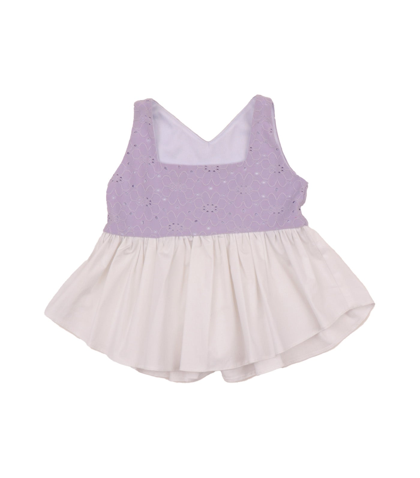 Brielle V-Neck Gathered Top Purple