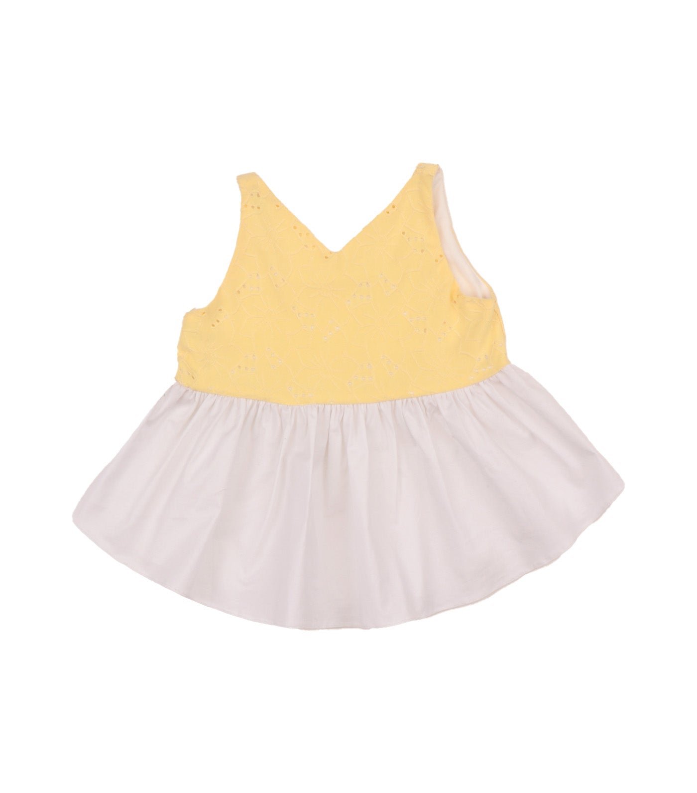 Brielle V-Neck Gathered Top Yellow