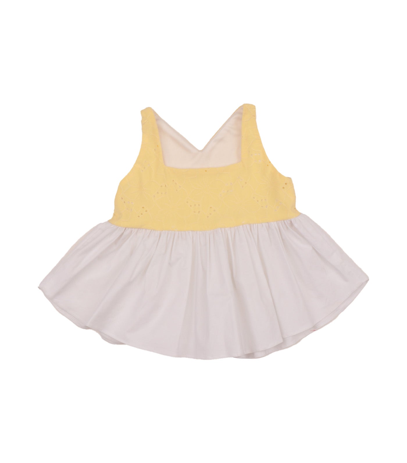 Brielle V-Neck Gathered Top Yellow