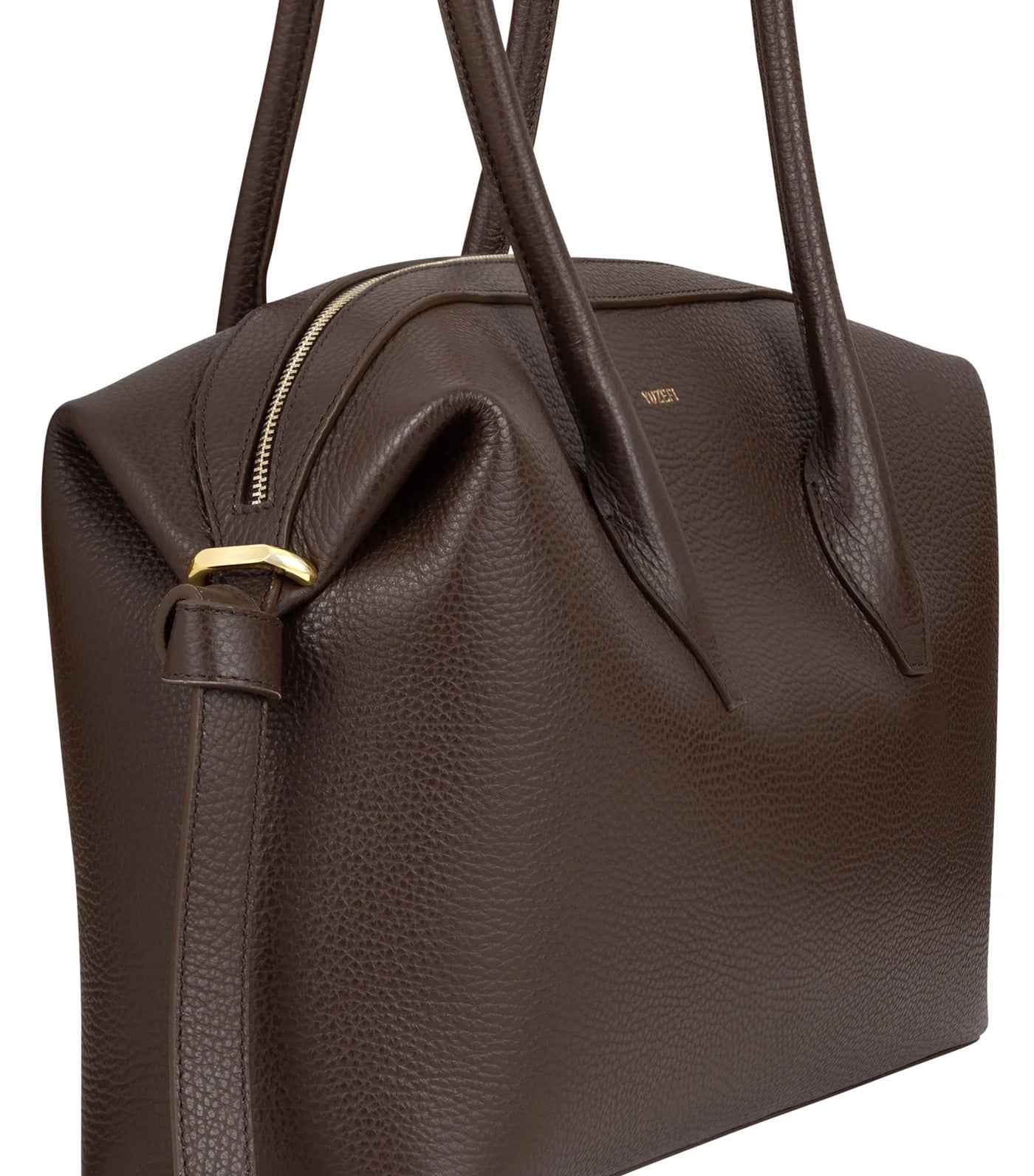 Brioche Duffle Pebble-Grained Leather Espresso