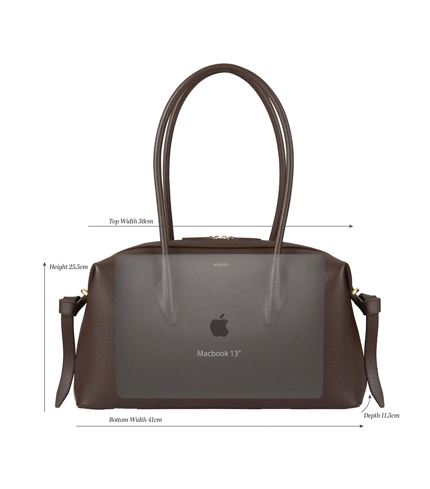 Brioche Duffle Pebble-Grained Leather Espresso