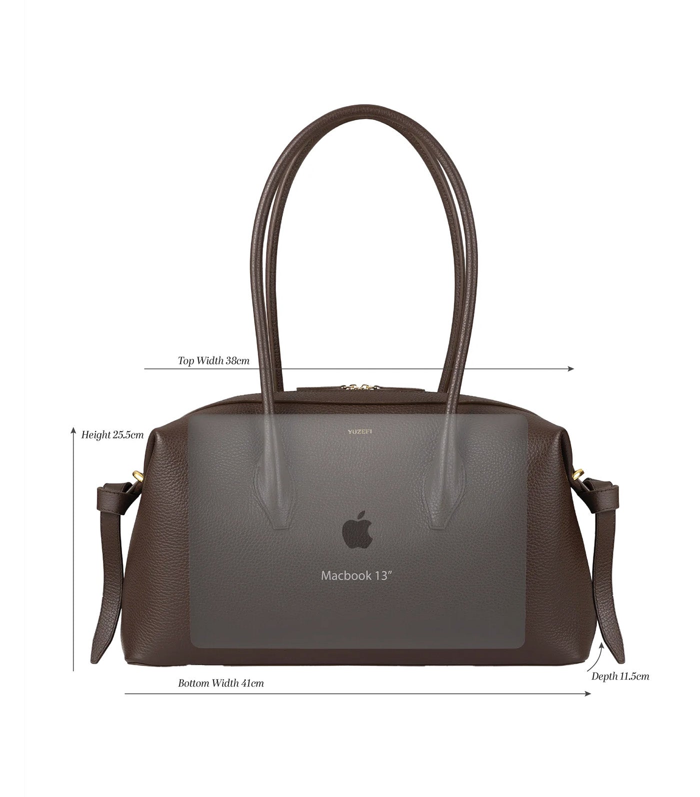 Brioche Duffle Pebble-Grained Leather Espresso