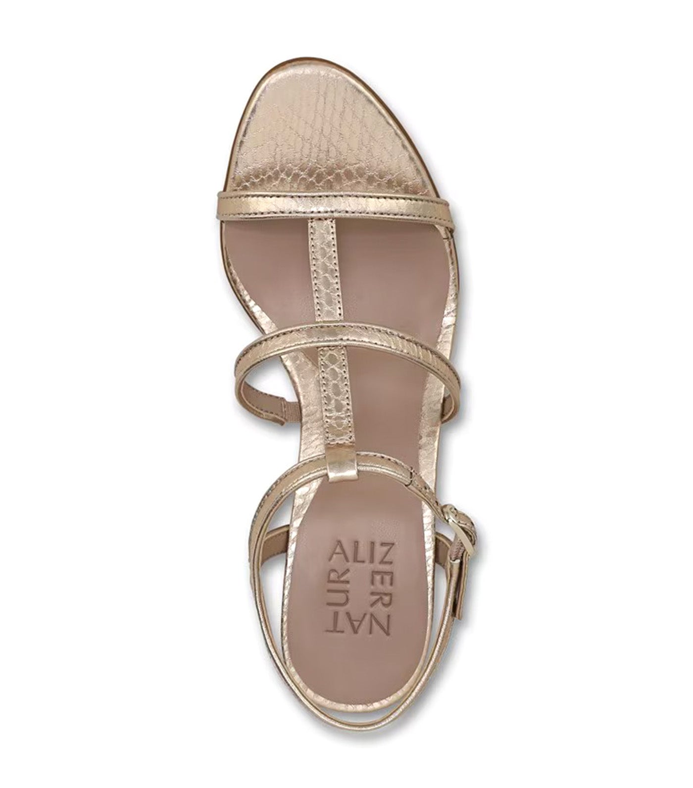 Naturalizer Bristol-Cage Strappy Dress Sandal Champagne