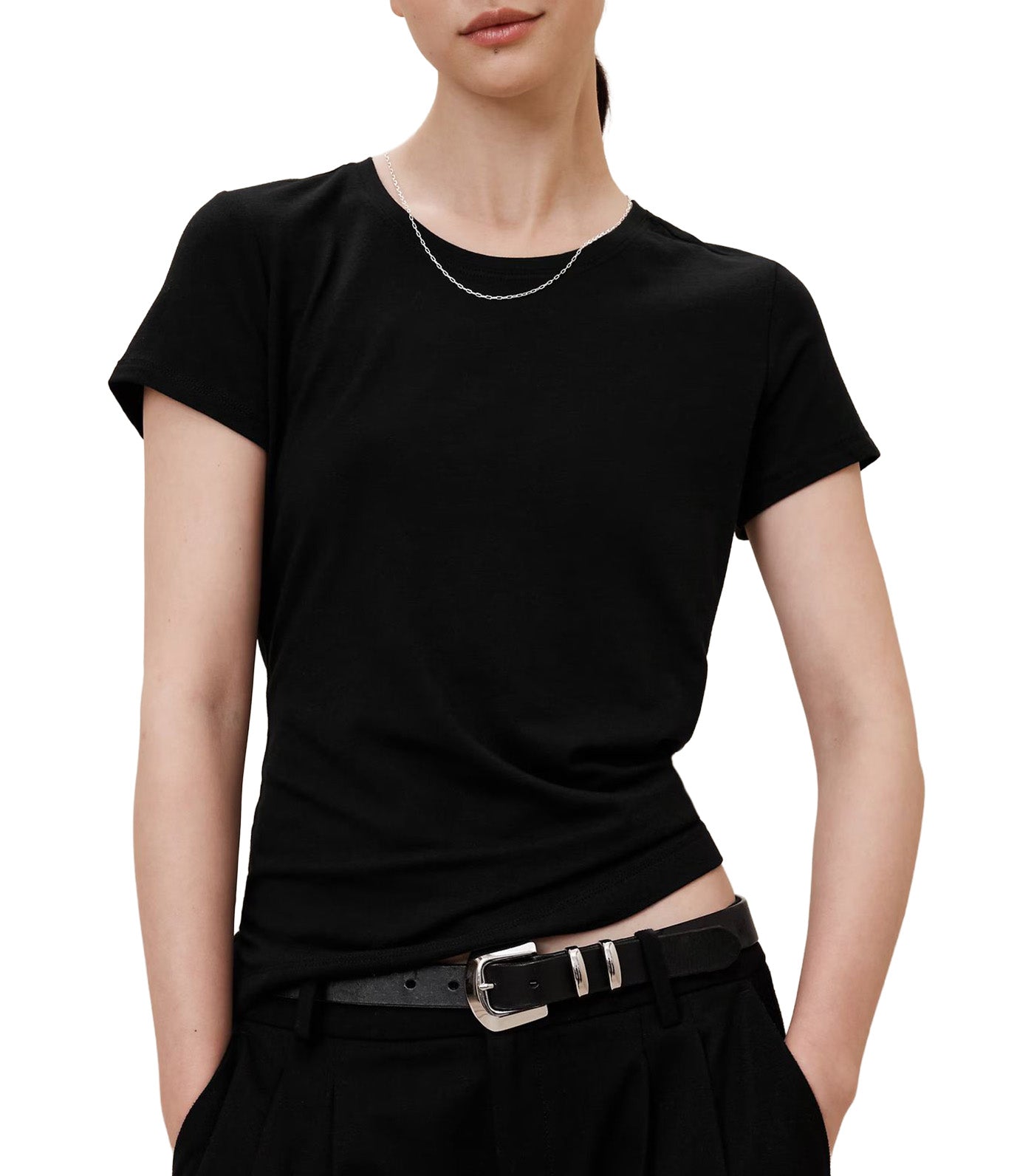 Banana Republic Timeless Crew-Neck T-Shirt Black