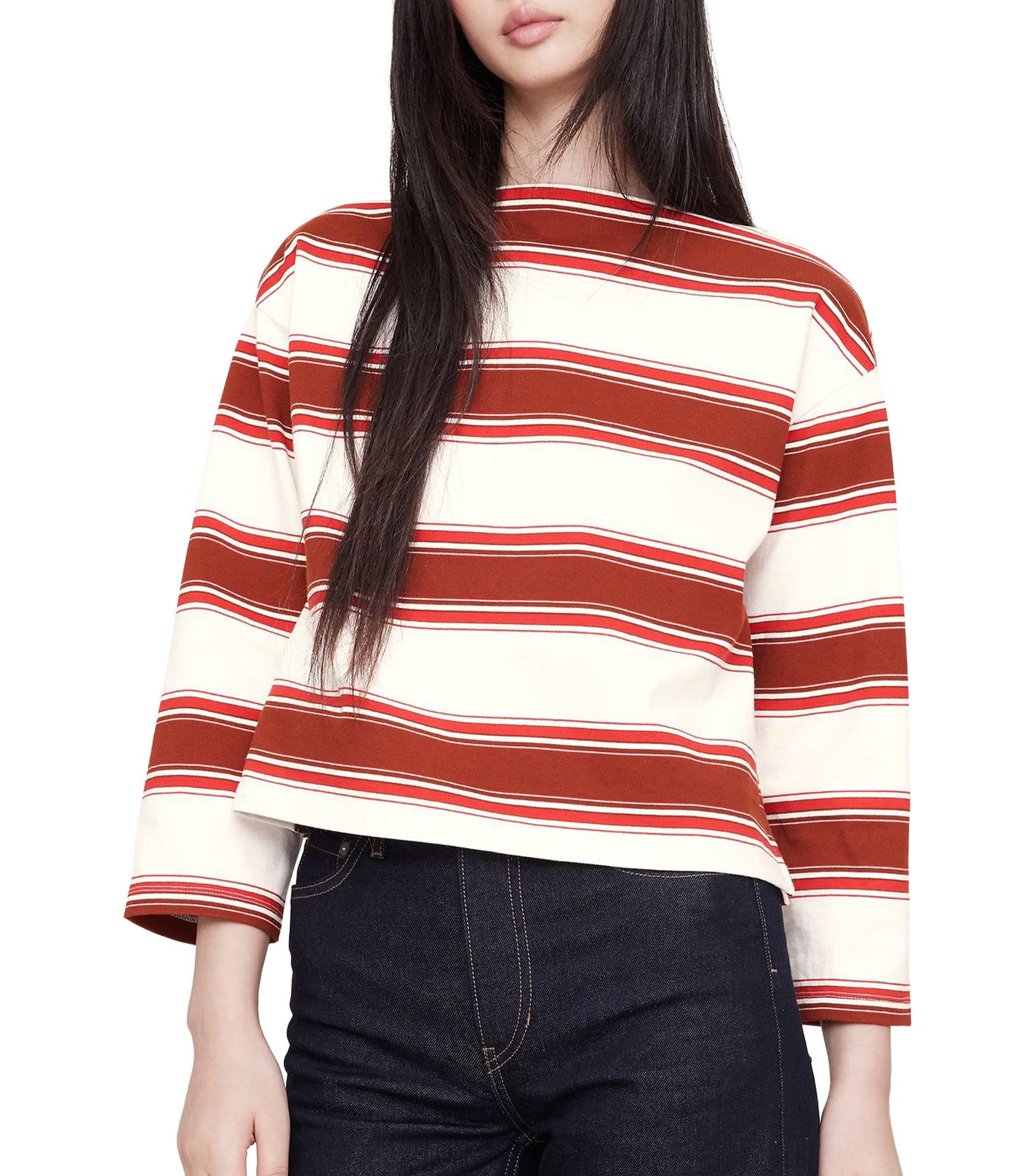 Banana Republic Relaxed Heavyweight Cotton Boat-Neck T-Shirt Jasper Red