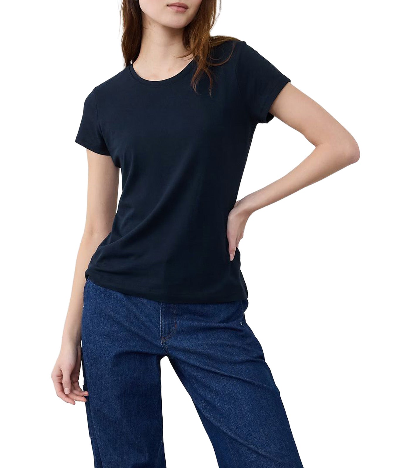 Banana Republic Timeless Crew-Neck T-Shirt Preppy Navy