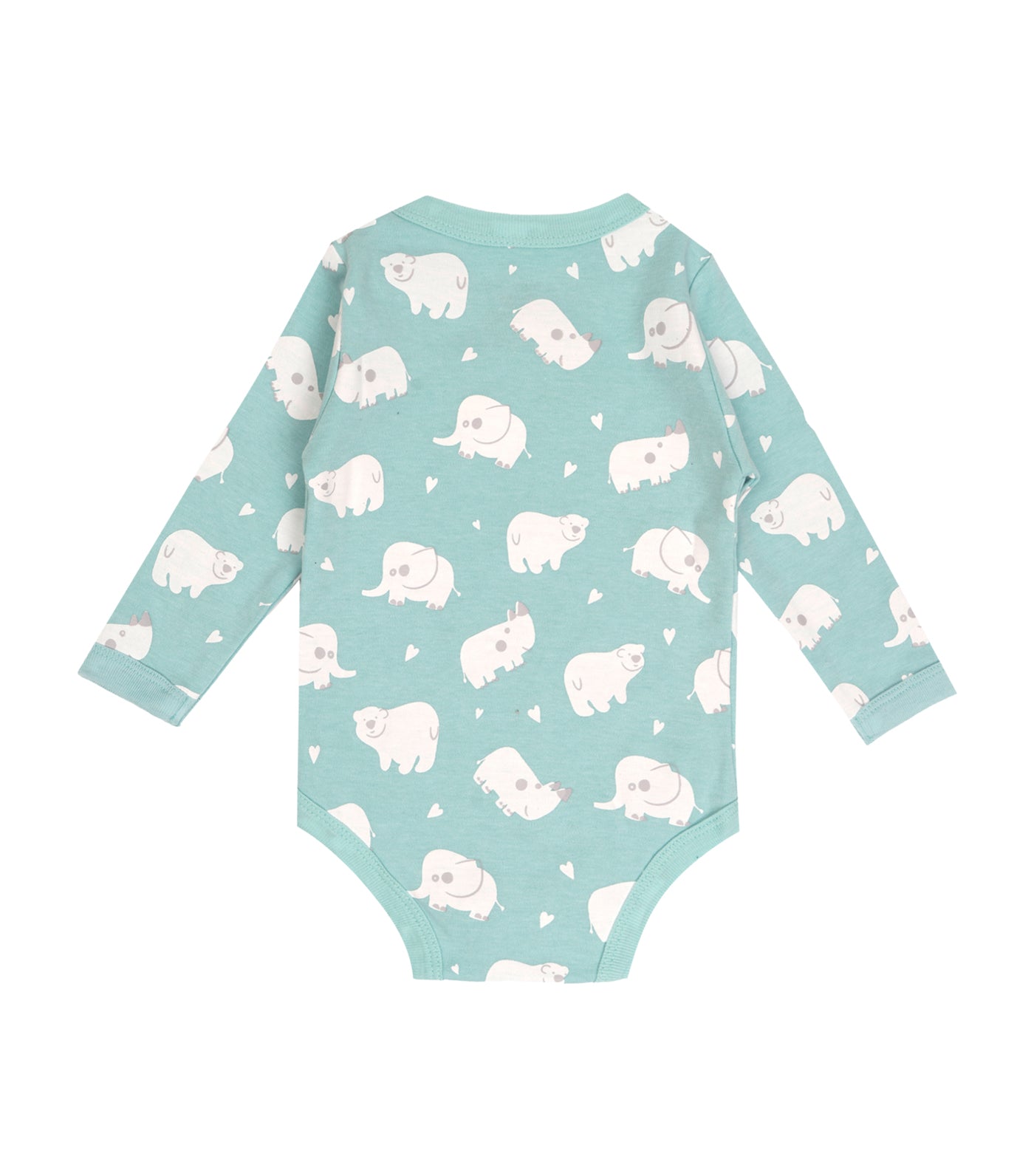 Animal Long Sleeve Kimono Bodysuit - Harbor