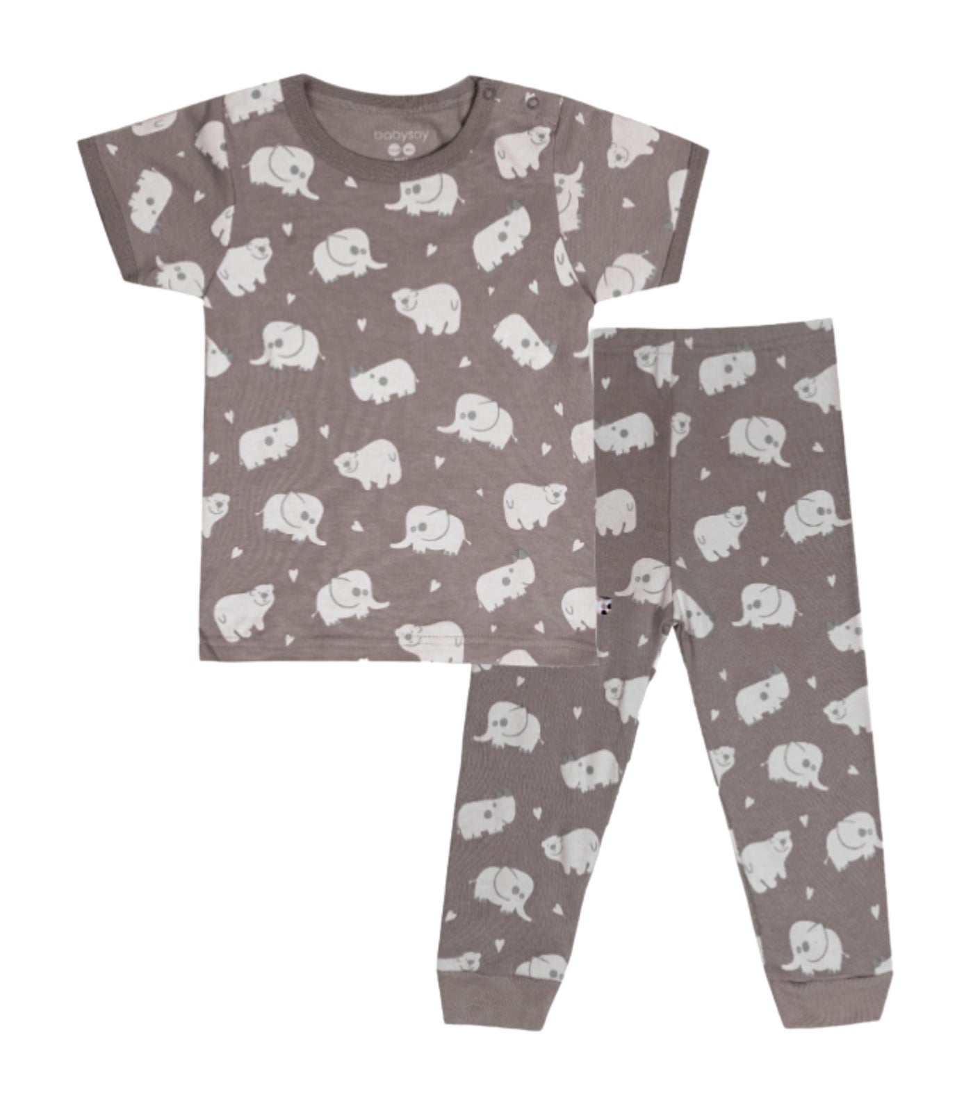 Animal Short Sleeve Lounge Set - Thunder