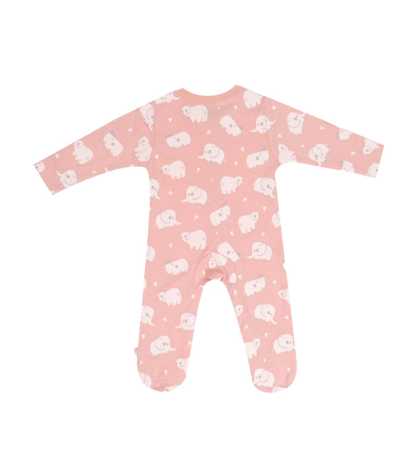 Animal Zipper Footie - Peony