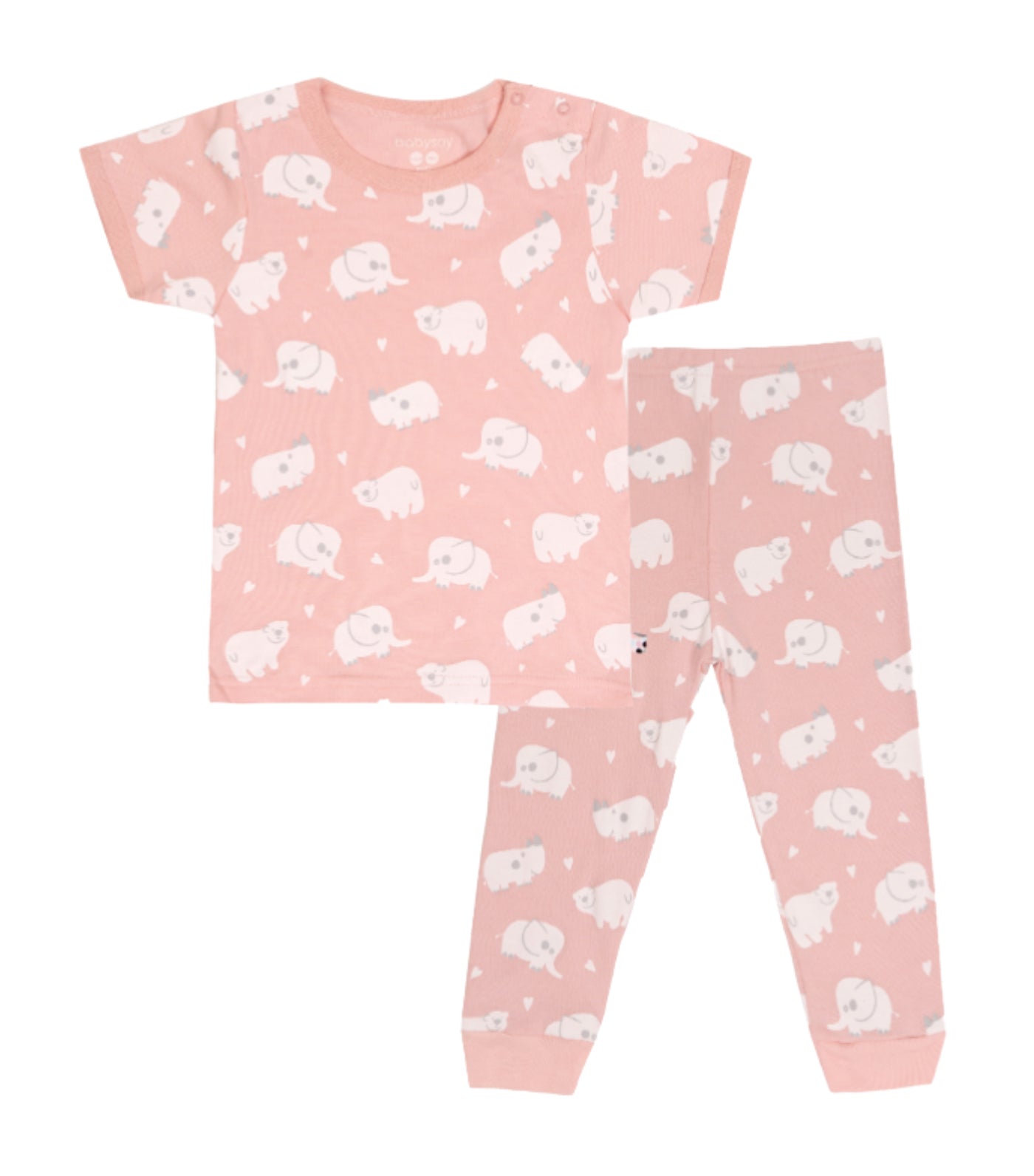 Animal Short Sleeve Lounge Set - Peony