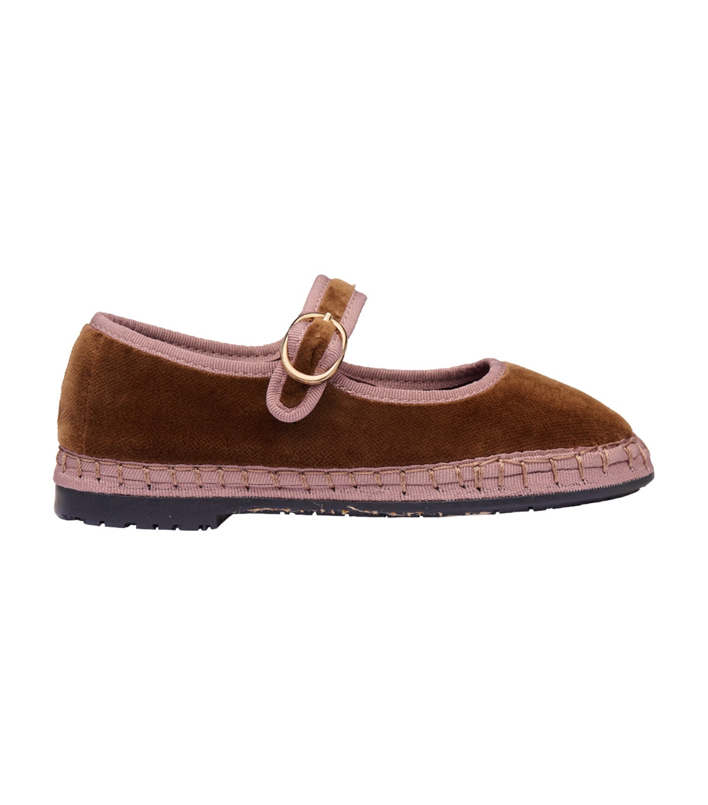 Flabelus Balthasar Kids Mary Jane - Velvet Brown