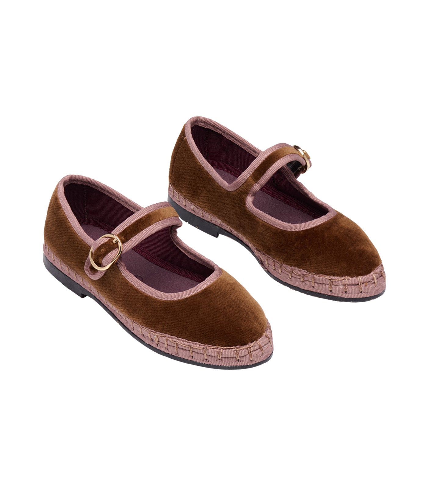 Flabelus Balthasar Kids Mary Jane - Velvet Brown