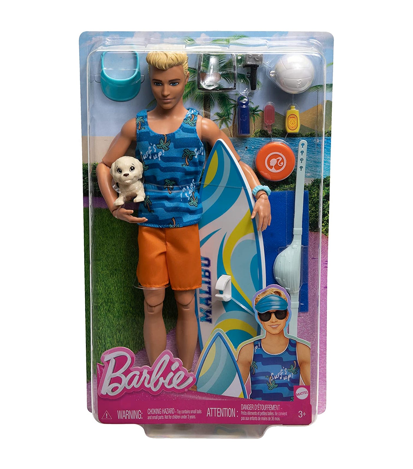 Barbie® Fab Ken Beach Doll with Surfboard