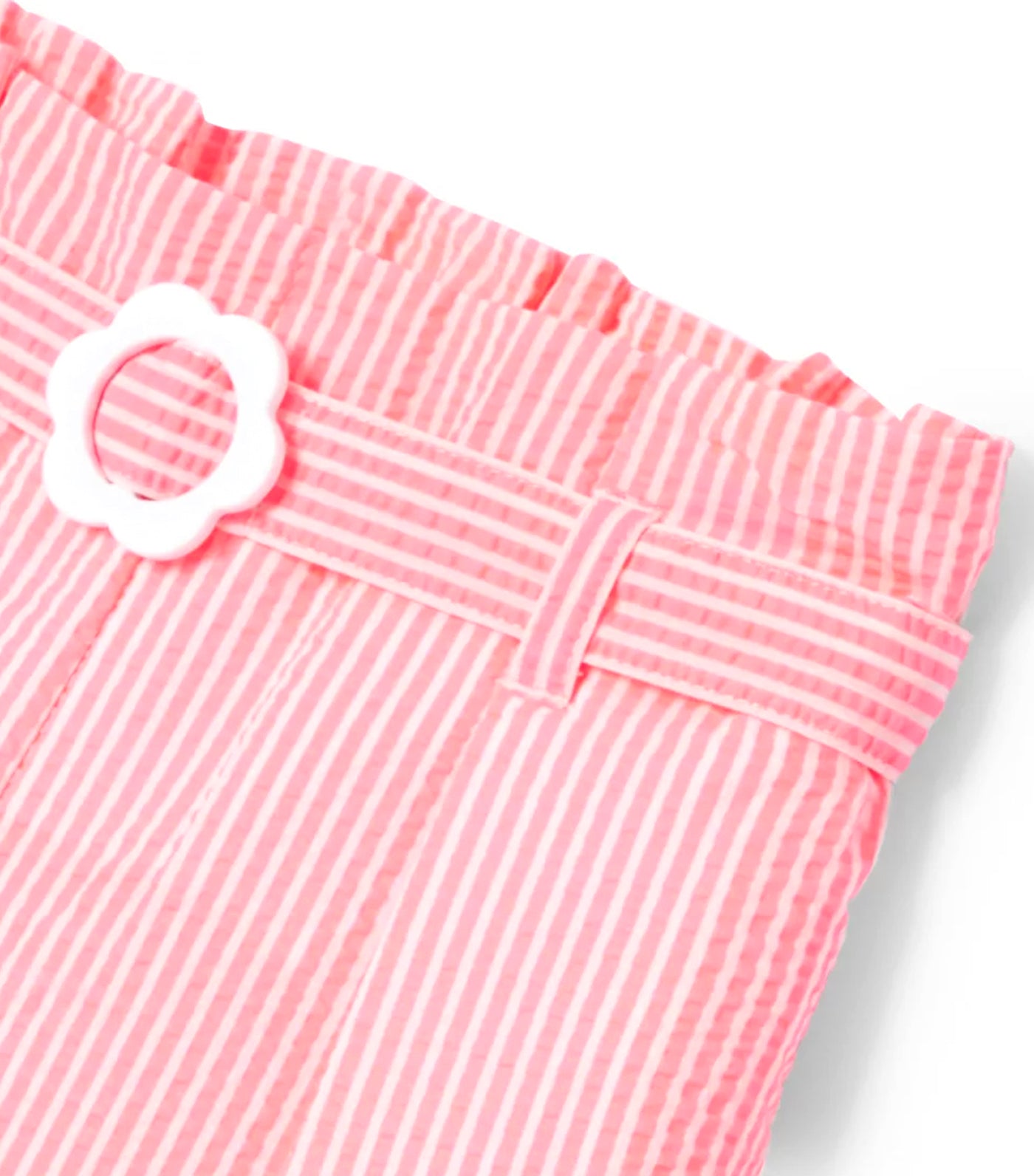 Calandre Shorts Blanc/Corail